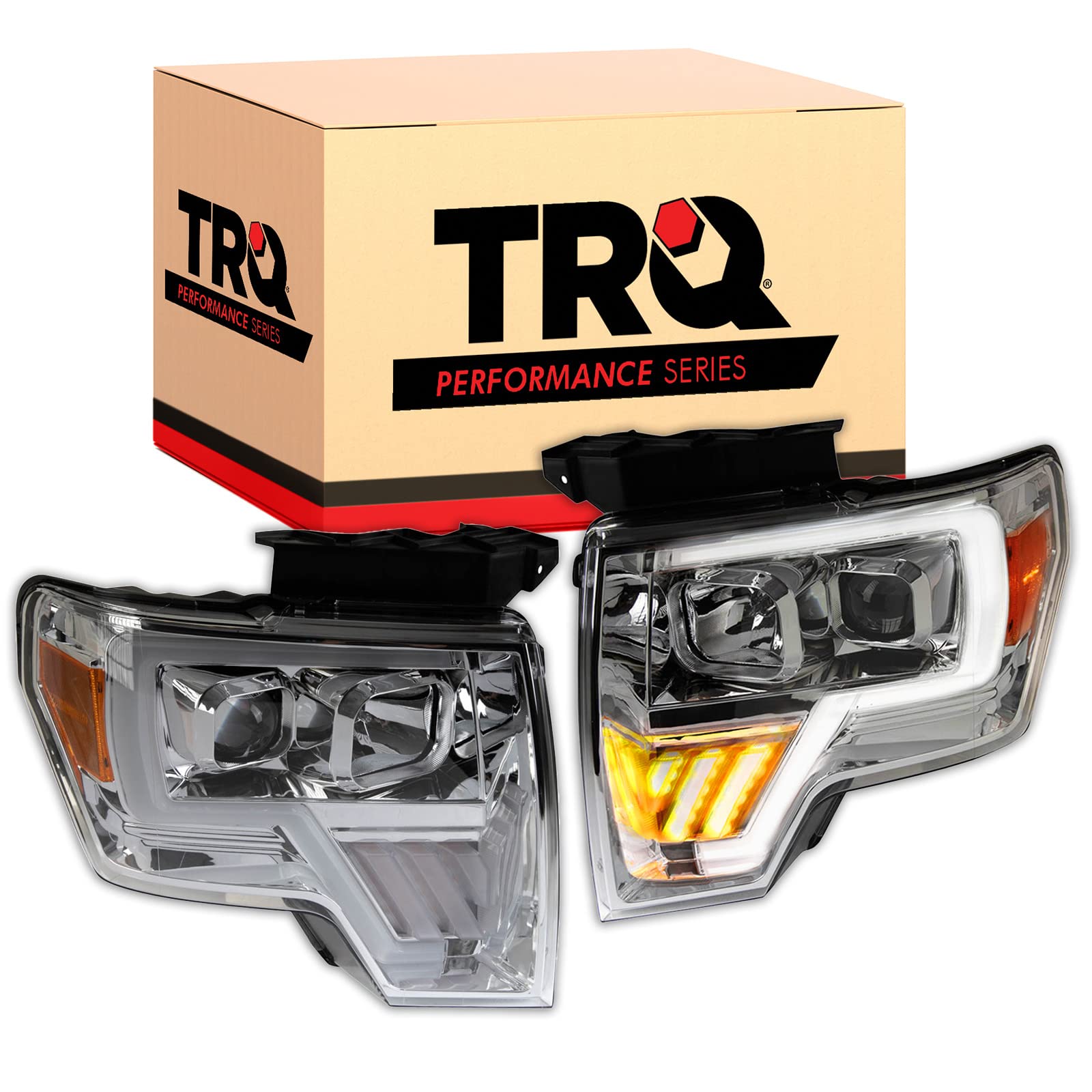 Left headlamp assembly composite used genuine OEM Ford F-150 2010-2014