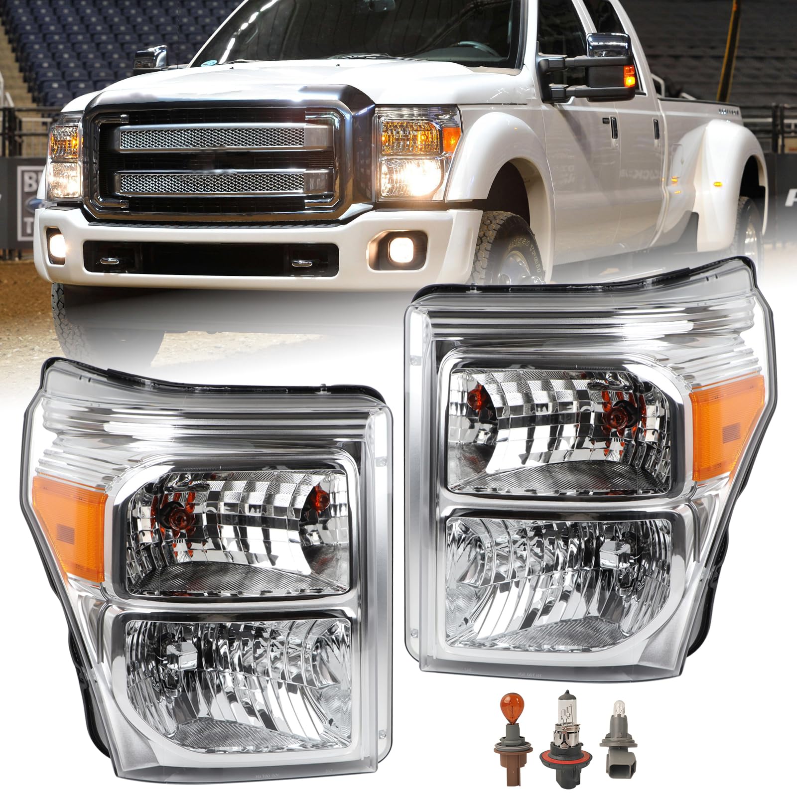 Faro izquierdo usado original (OEM) Ford F-250 Super Duty 2011-2016
