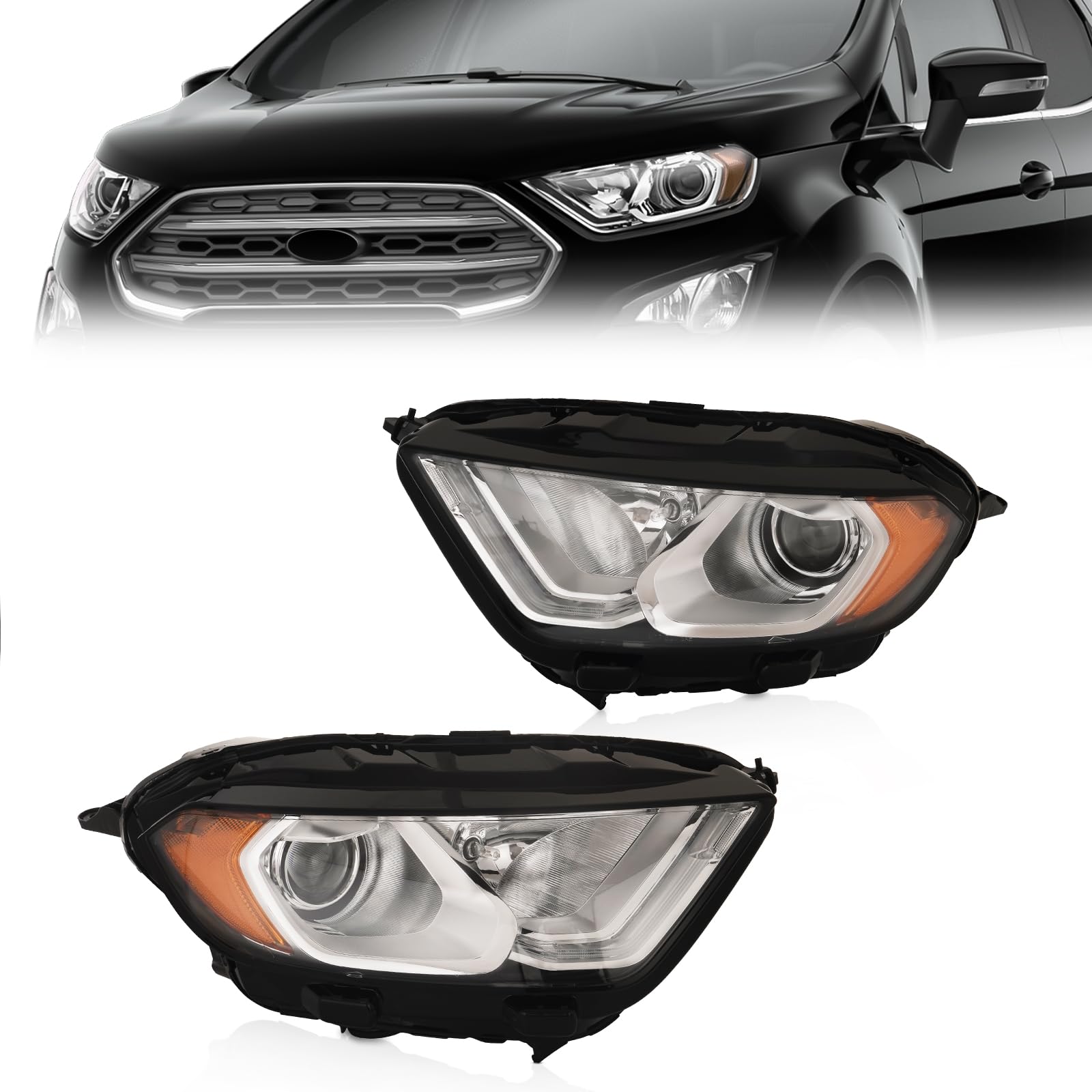 Left headlamp assembly composite used genuine OEM Ford Ecosport 2018-2021