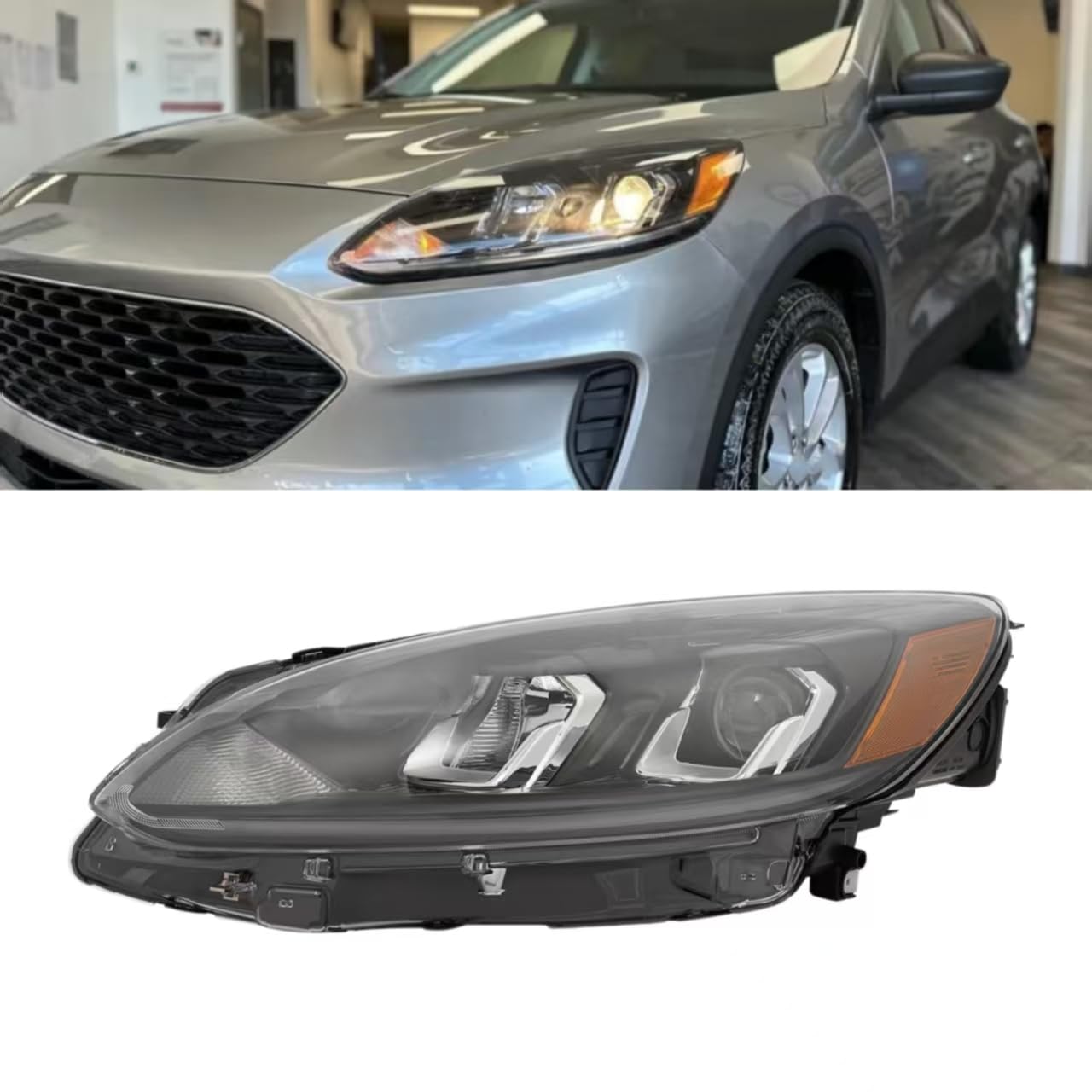 Left headlamp assembly composite new CAPA certified aftermarket Ford Escape 2020-2022