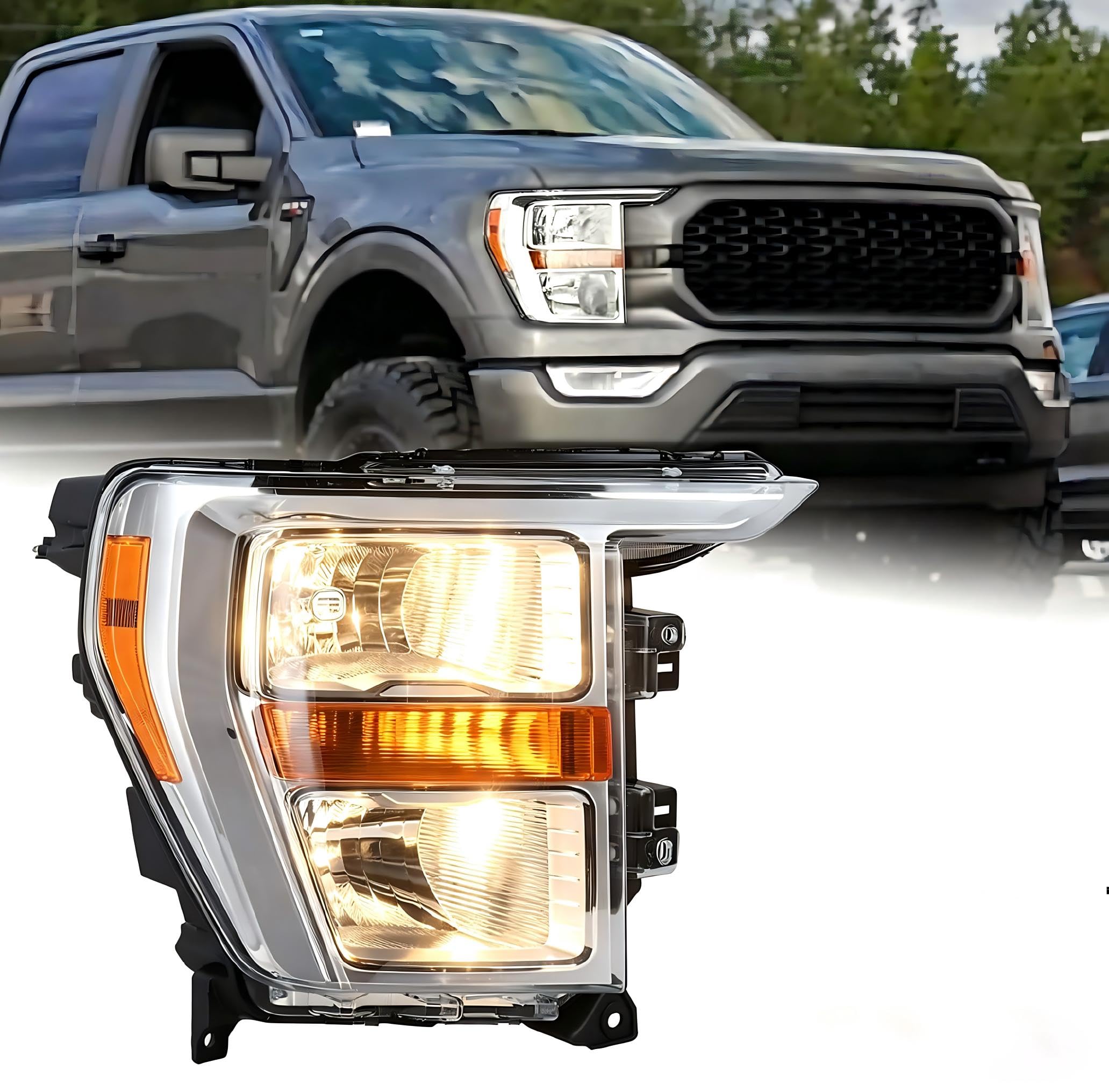Left headlamp assembly composite new aftermarket replacement Ford F-150 2021-2023