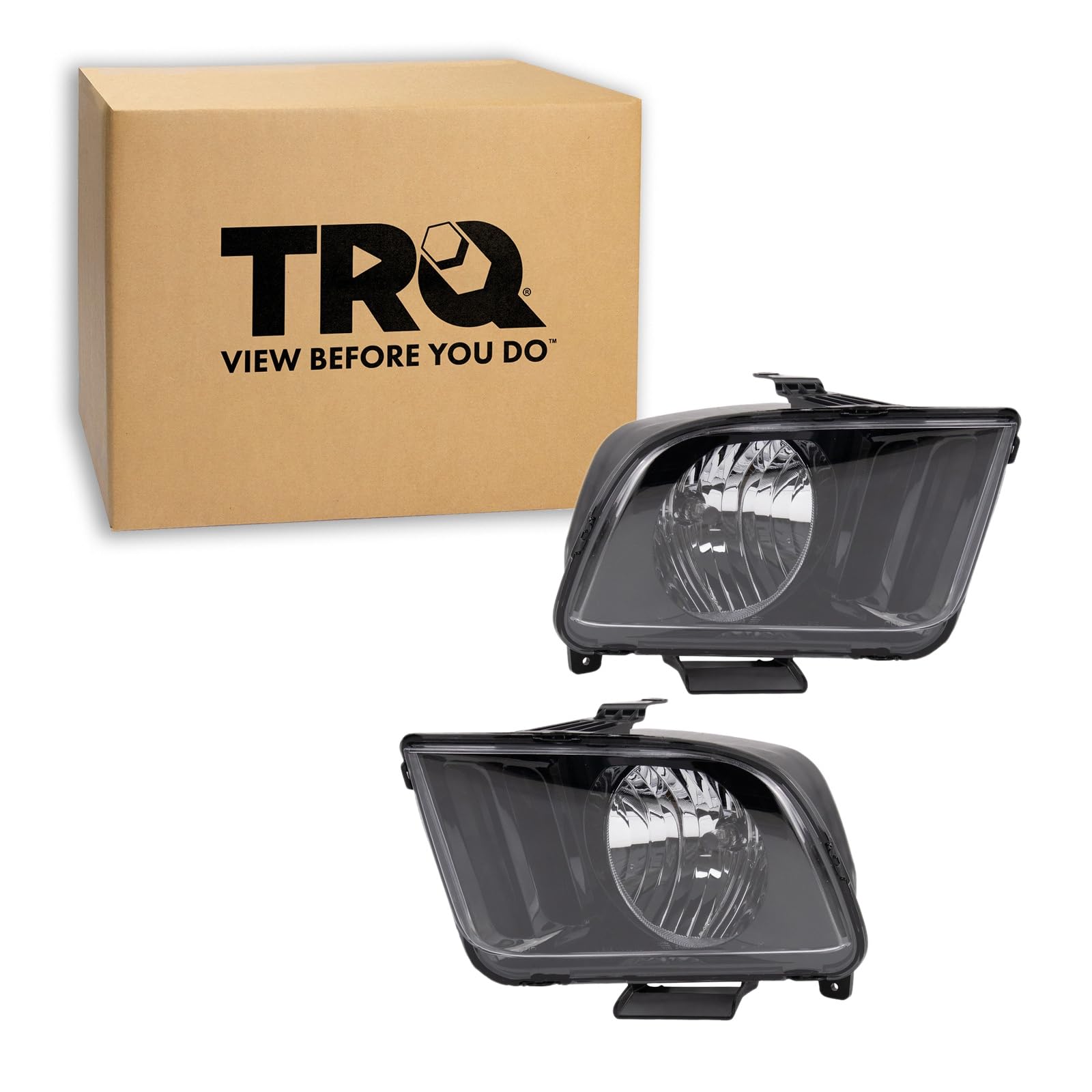 Right headlamp assembly composite new aftermarket replacement Ford Mustang 2007-2009