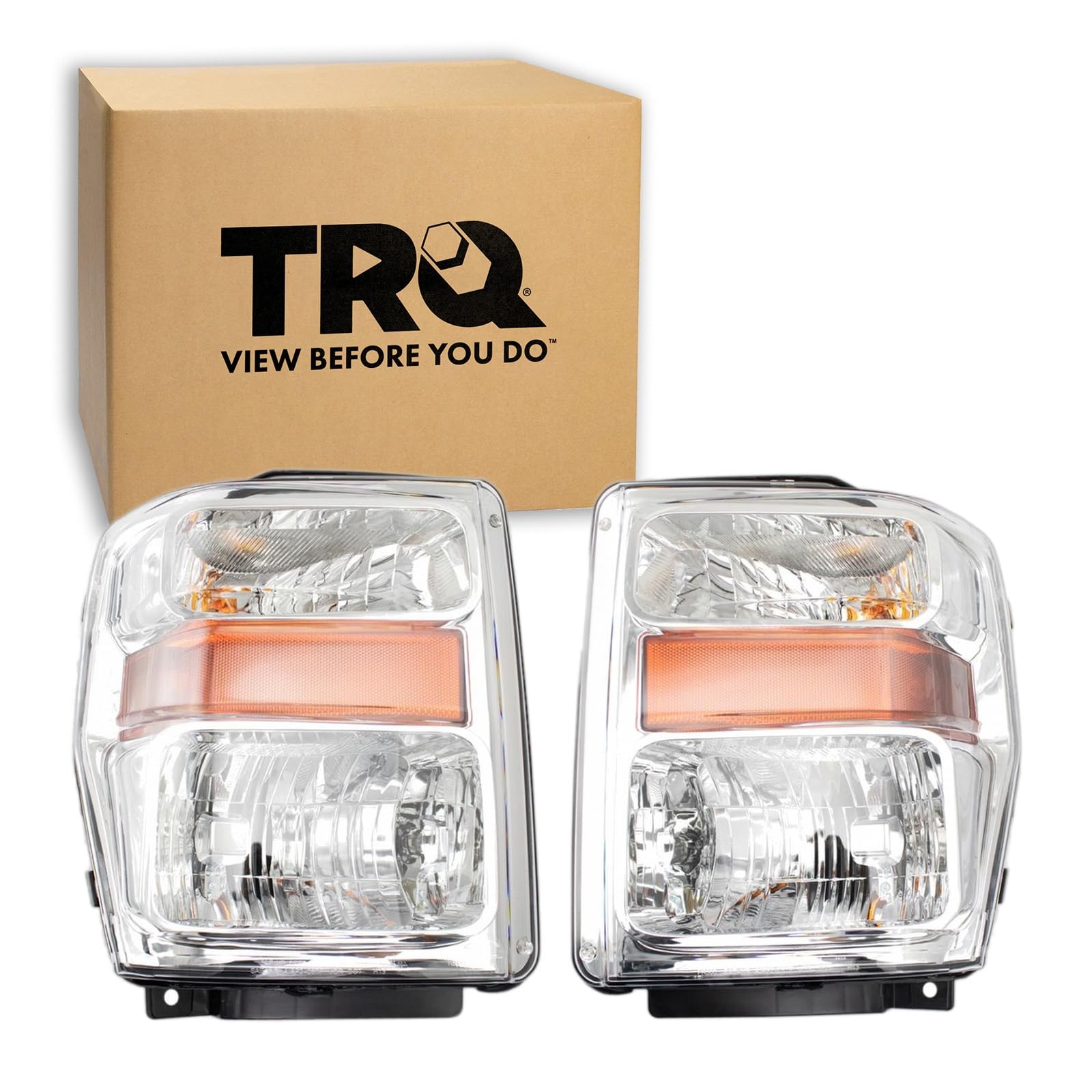 Right headlamp assembly composite new CAPA certified aftermarket Ford F-250 Super Duty 2008-2010