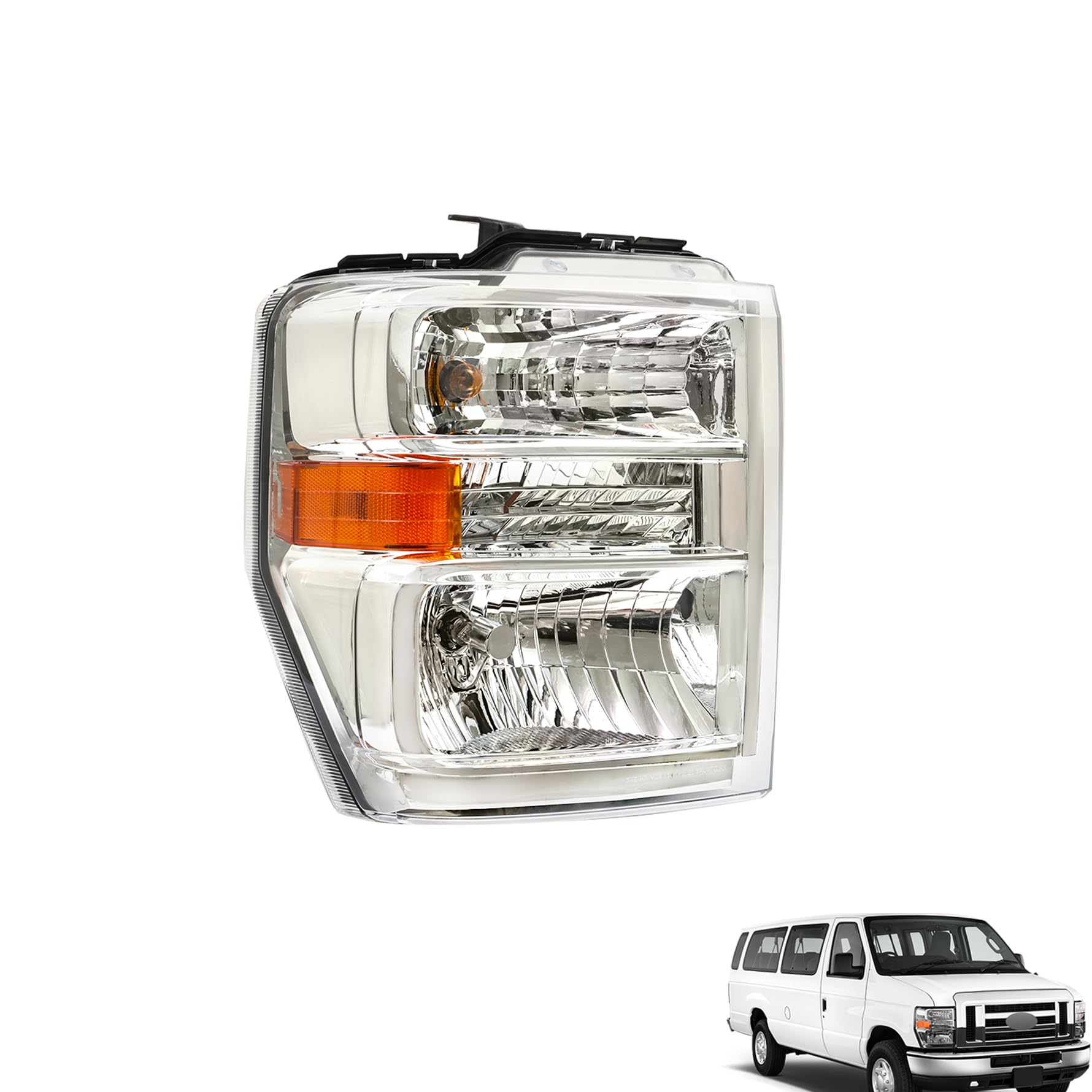 Right headlamp assembly composite new aftermarket replacement Ford E-450 Super Duty 2008-2021