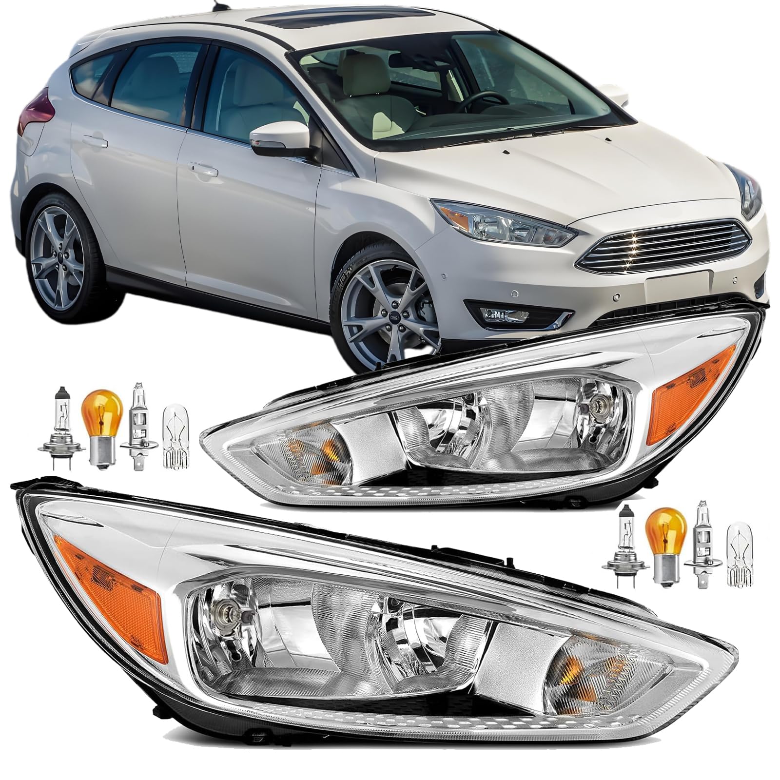 Faro derecho nuevo de reemplazo (aftermarket) Ford Focus 2015-2018