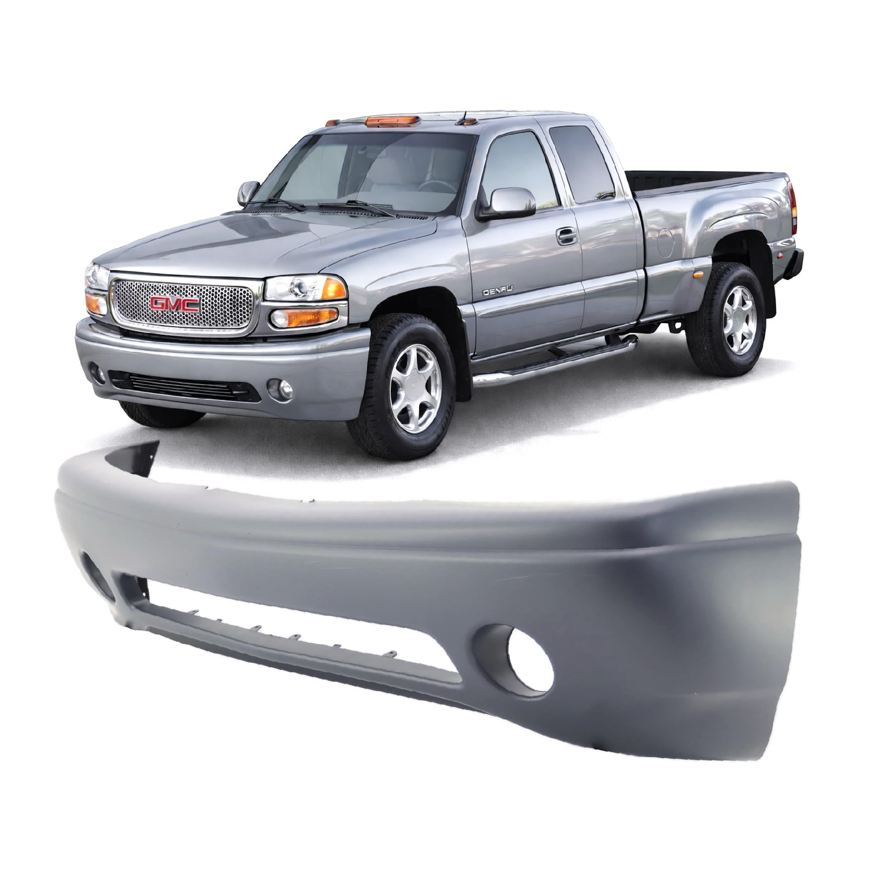 Front bumper cover new aftermarket replacement GMC Sierra 1500 1999-2006
