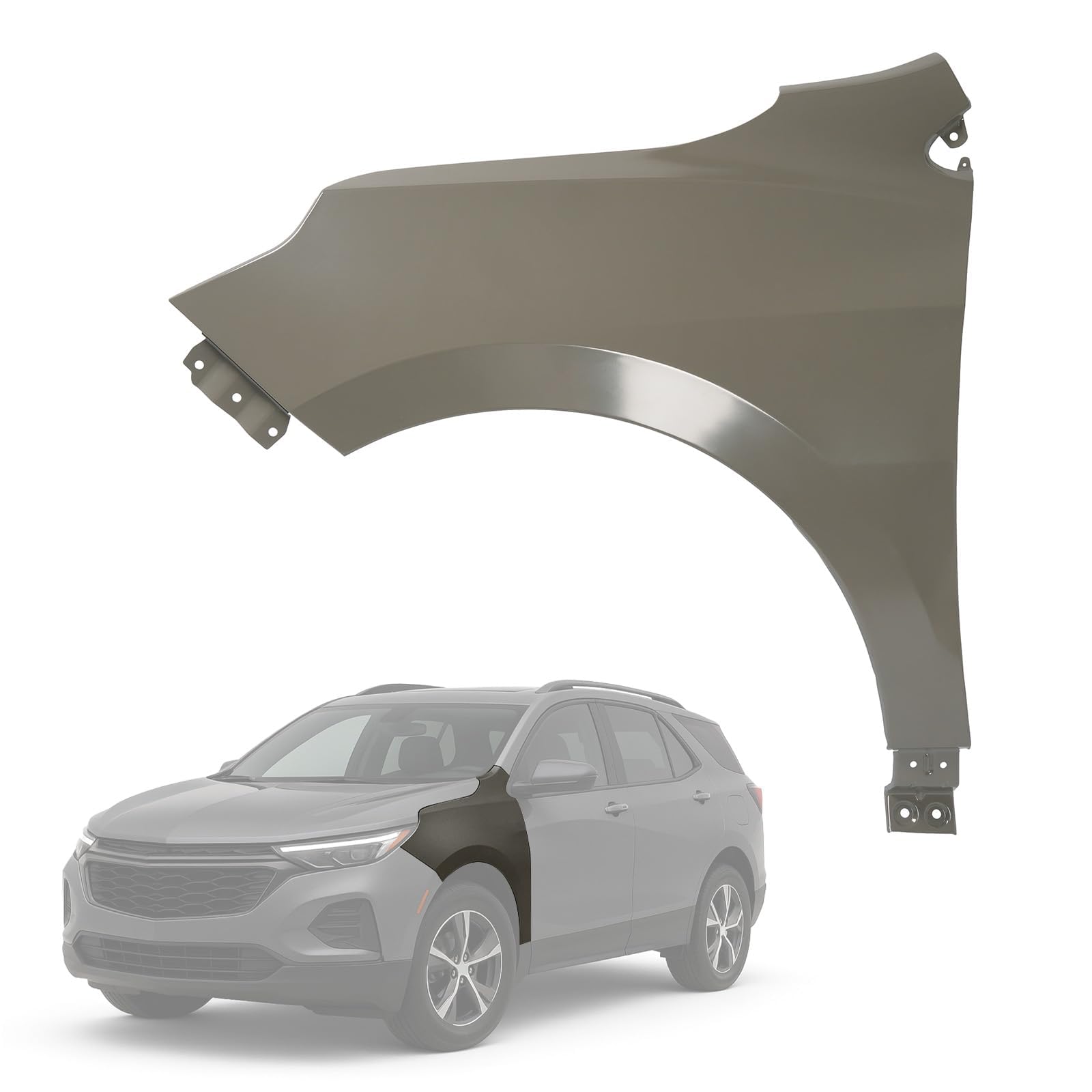 Left front fender assembly new CAPA certified aftermarket Chevrolet Equinox 2018-2024