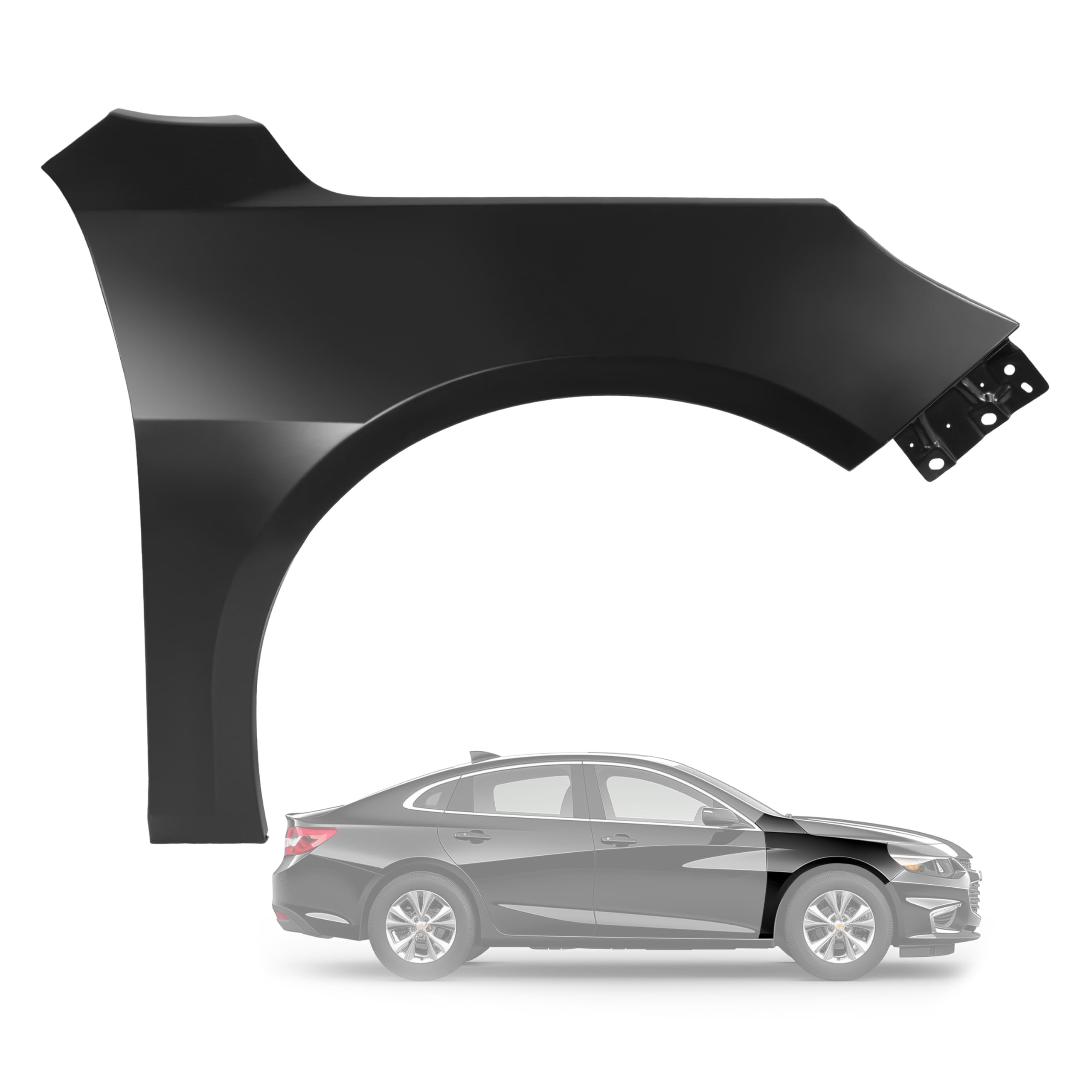 Right front fender assembly new CAPA certified aftermarket Chevrolet Malibu 2013-2015