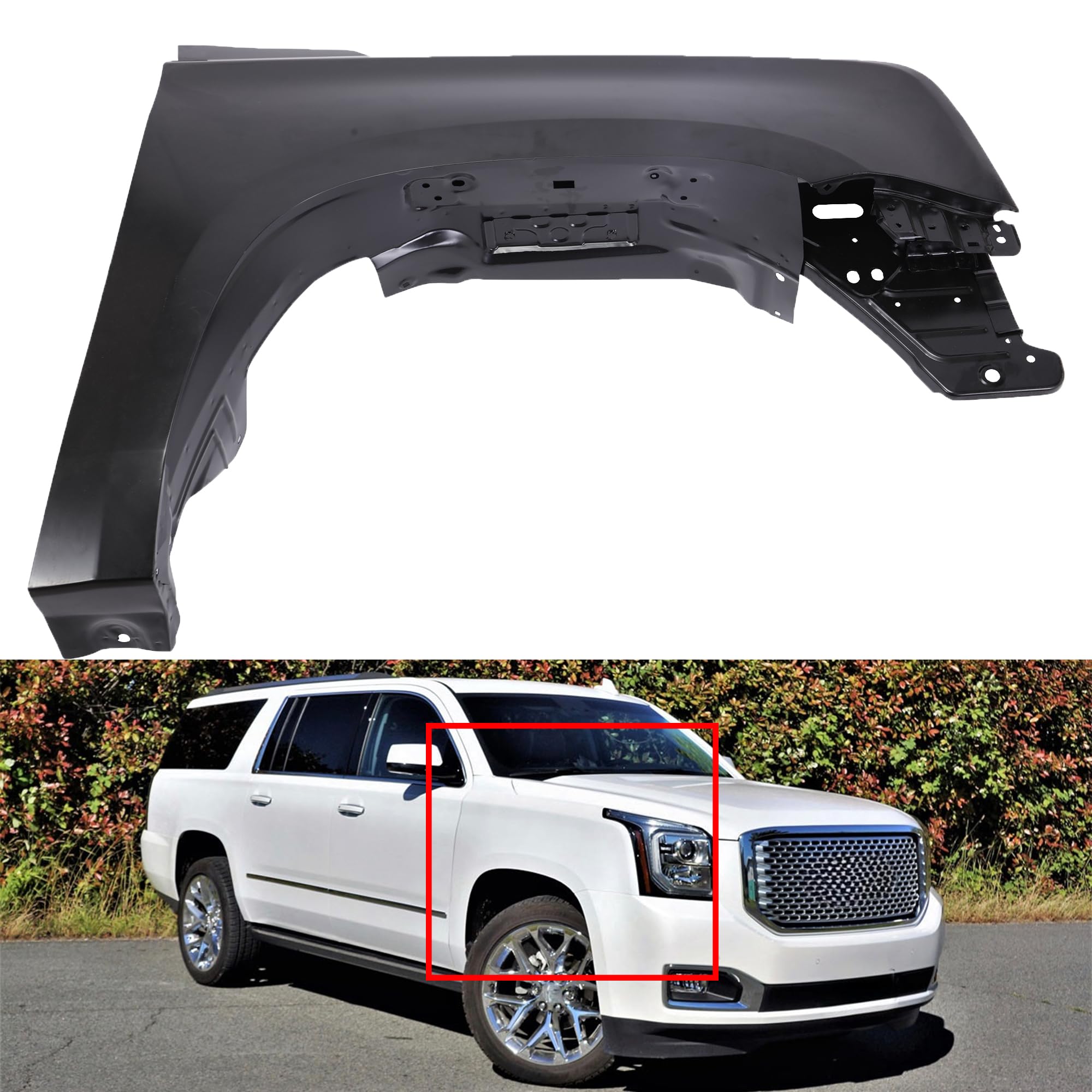 Right front fender assembly new aftermarket replacement GMC Yukon 2015-2020
