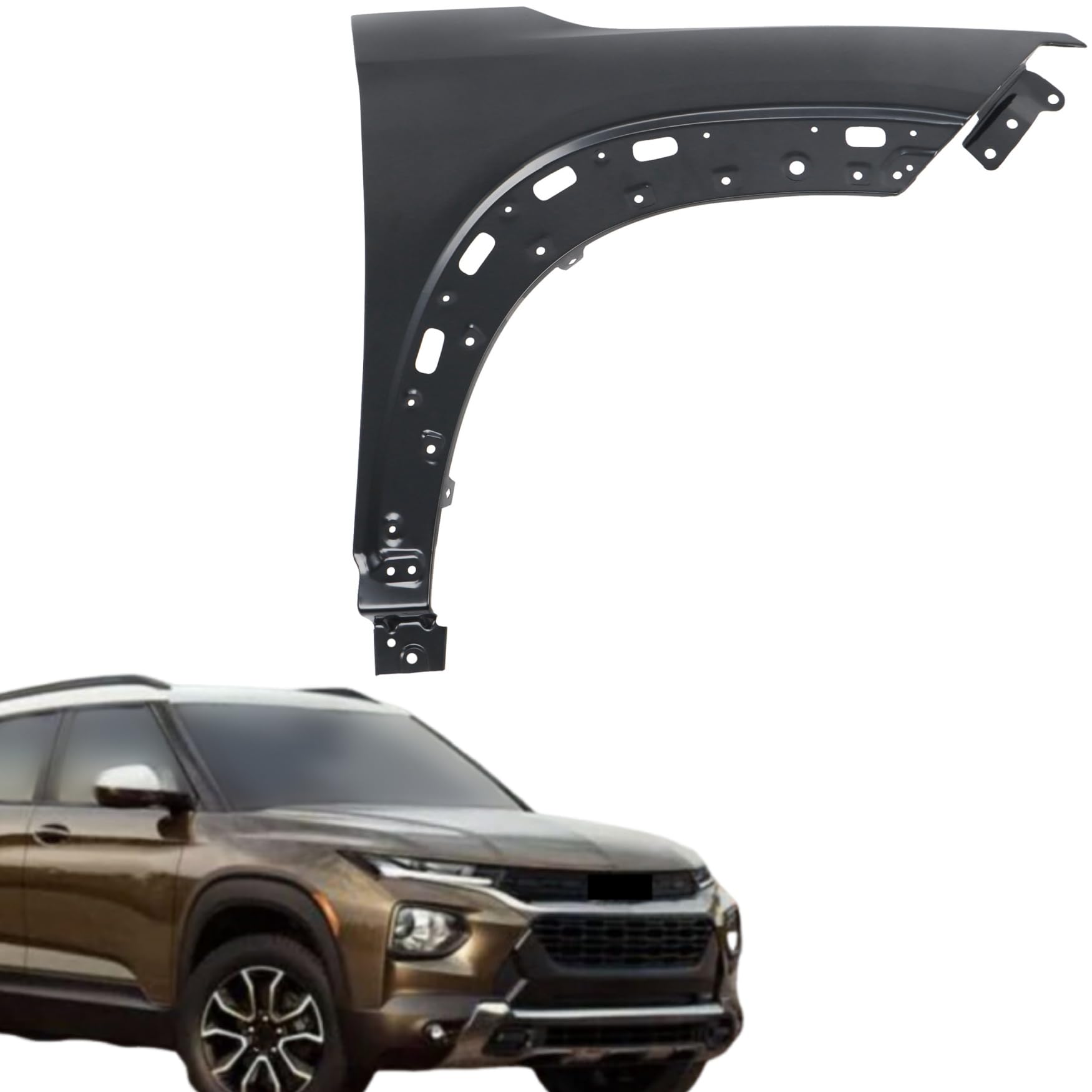 Salpicadera (guardafango) derecha nueva aftermarket certificada CAPA Chevrolet Trailblazer 2021-2025