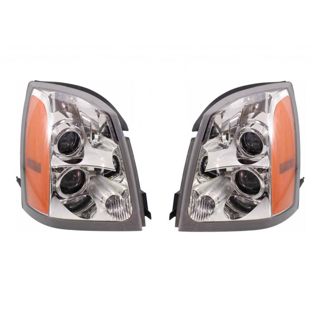 Left headlamp assembly composite new aftermarket replacement Cadillac SRX 2004-2009
