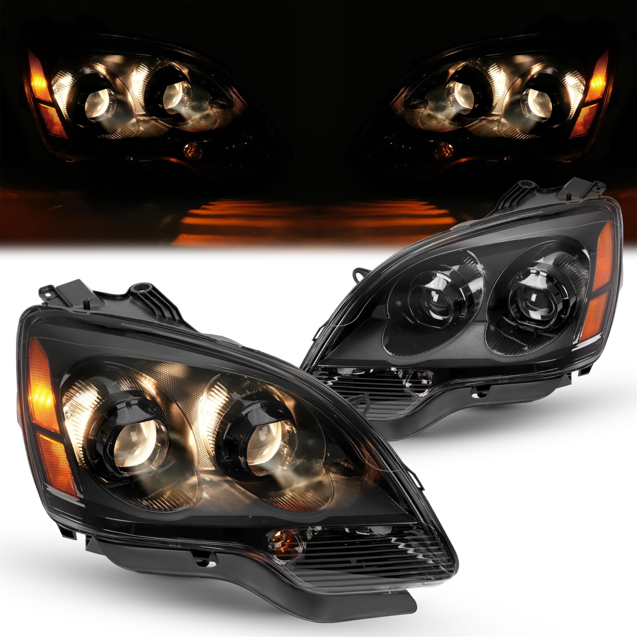 Left headlamp assembly composite new CAPA certified aftermarket GMC Acadia 2007-2008