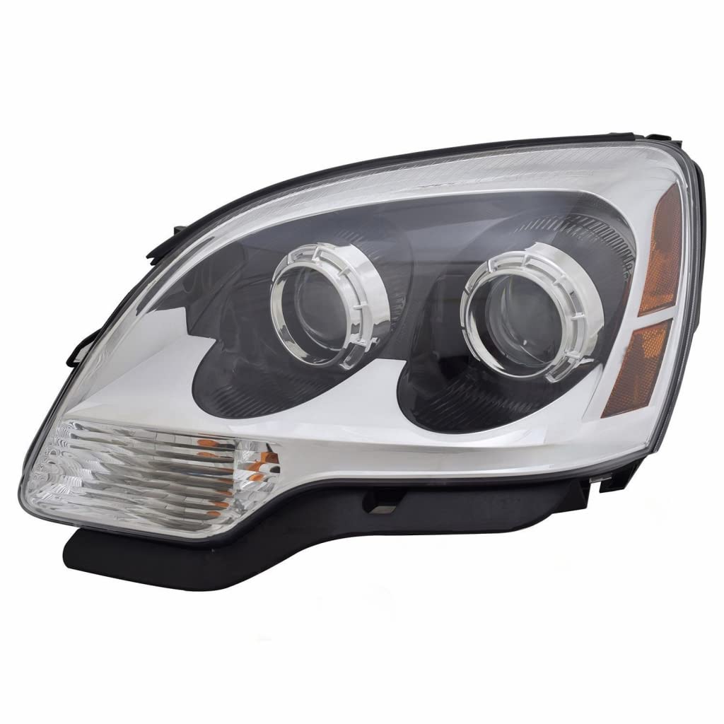 Left headlamp assembly composite new CAPA certified aftermarket GMC Acadia 2008-2012