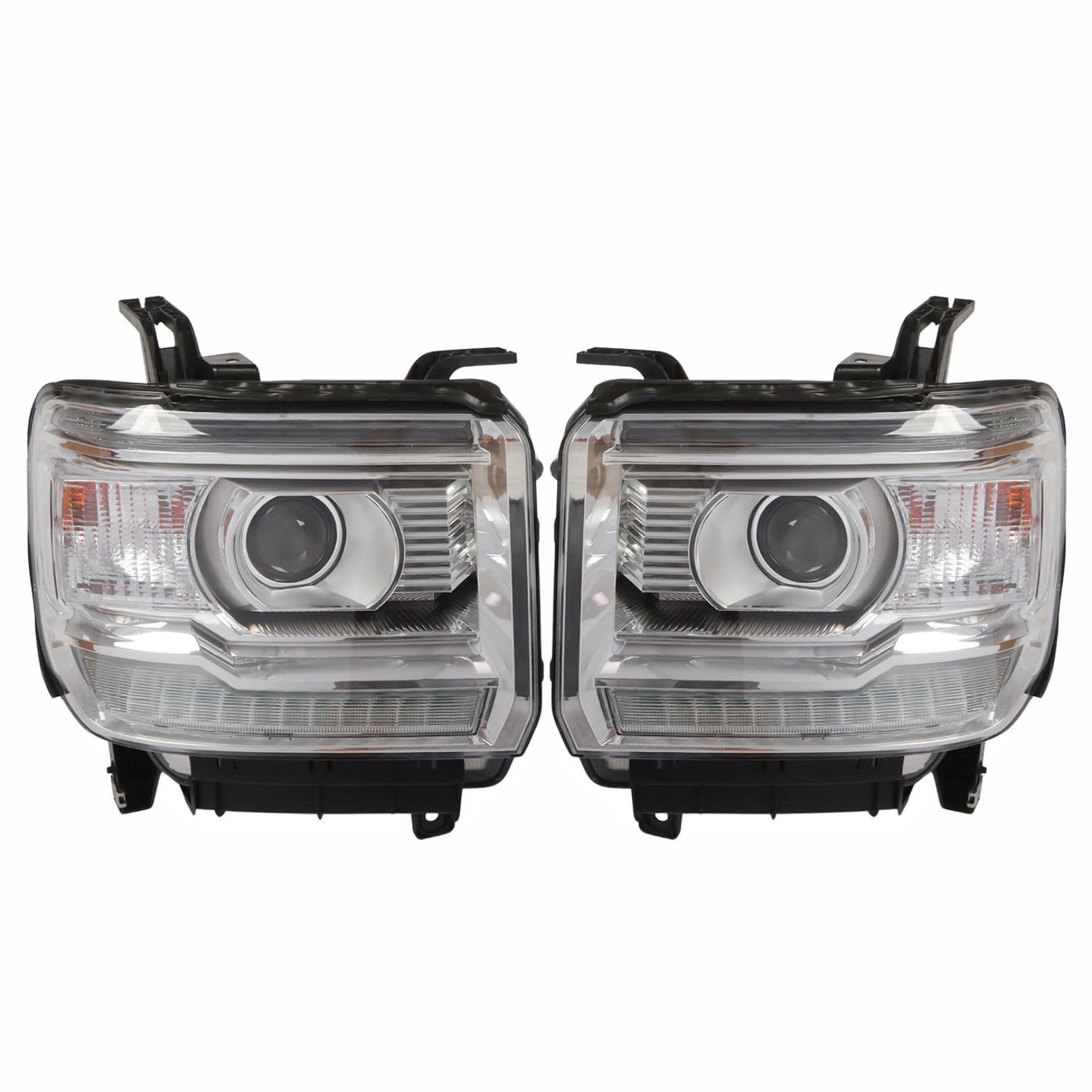 Left headlamp assembly composite used genuine OEM GMC Sierra 1500 2014-2018