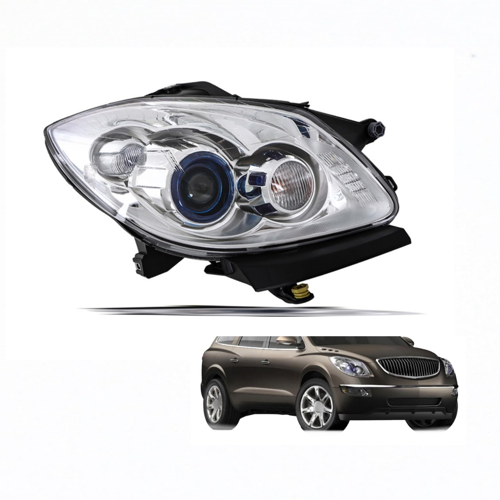Right headlamp assembly composite new CAPA certified aftermarket Buick Enclave 2008-2012