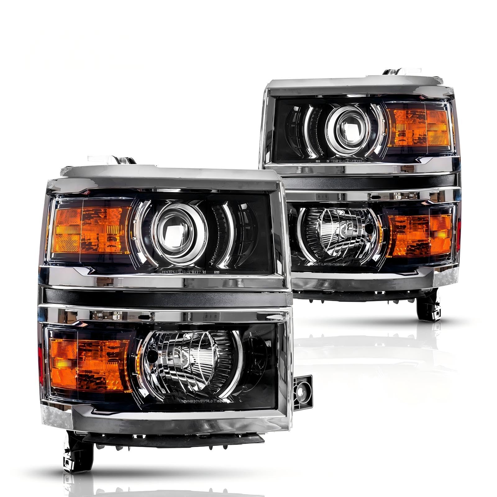 Right headlamp assembly composite new aftermarket replacement Chevrolet Silverado 1500 2014-2015