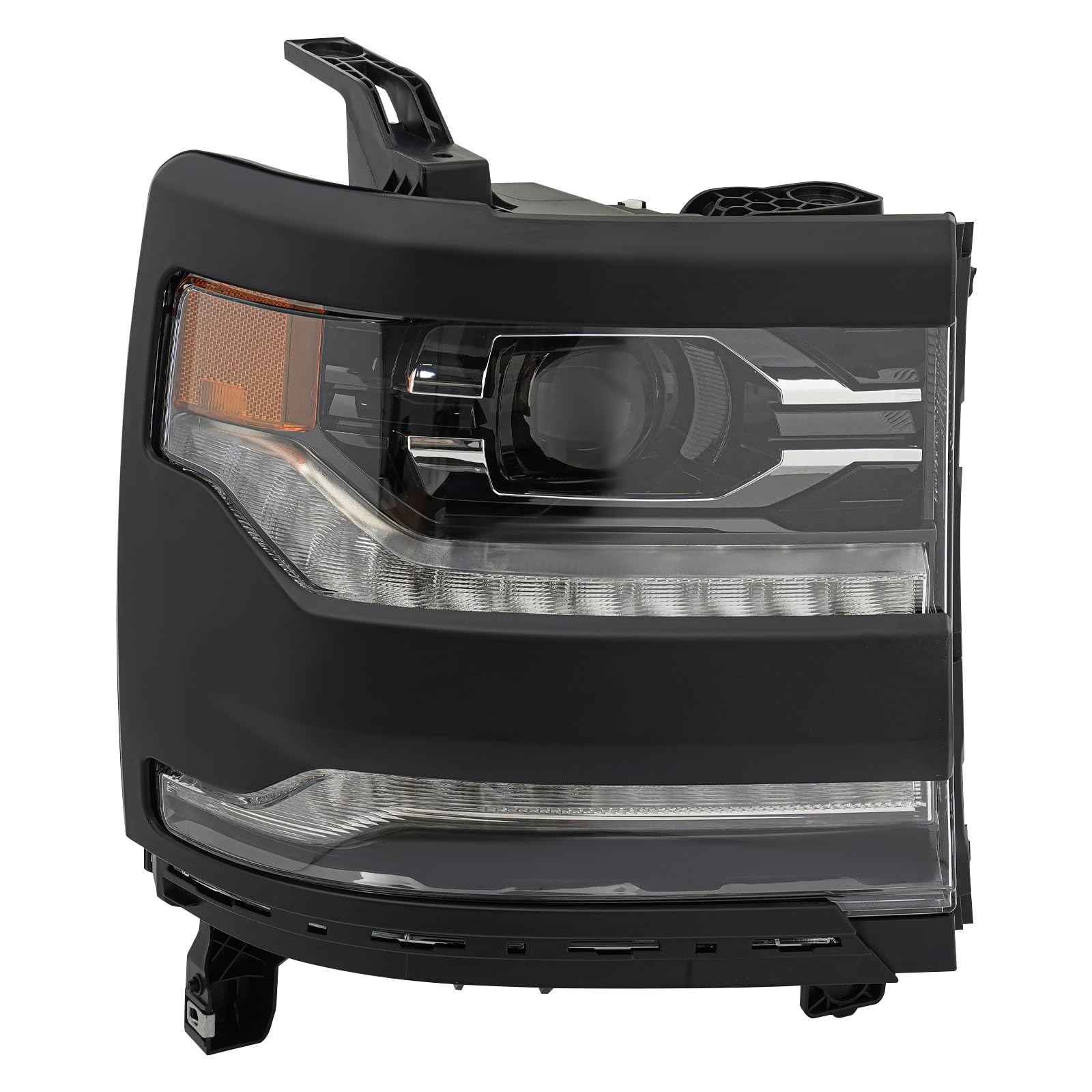 Right headlamp assembly composite new aftermarket replacement Chevrolet Silverado 1500 2016-2018