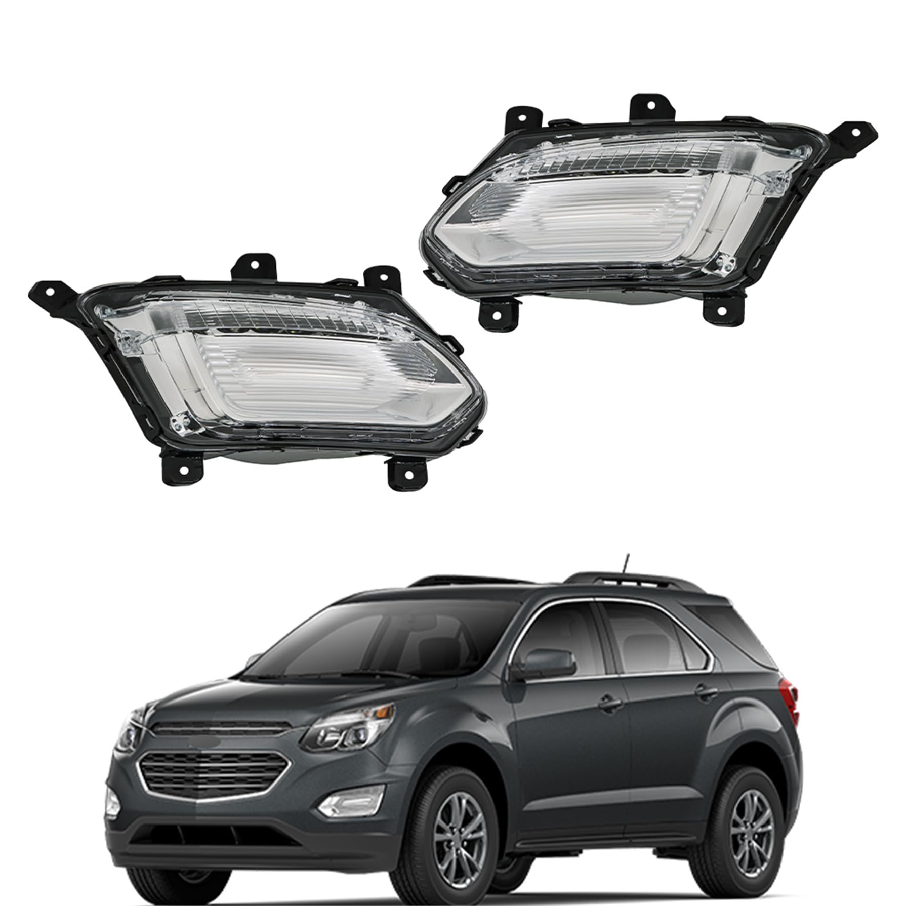 Left driving lamp new CAPA certified aftermarket Chevrolet Equinox 2016-2017