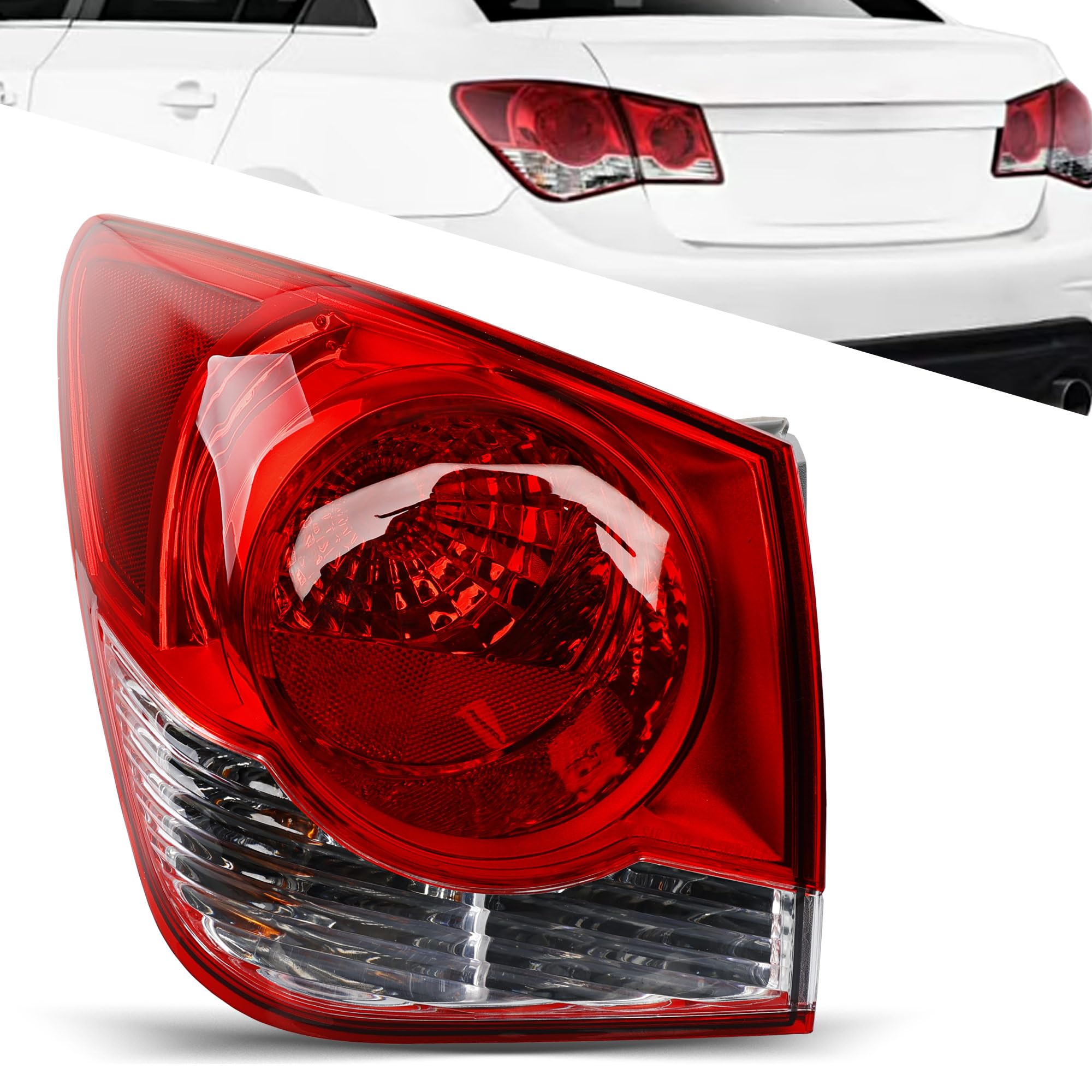 Left taillamp assembly outer new CAPA certified aftermarket Chevrolet Cruze 2011-2015