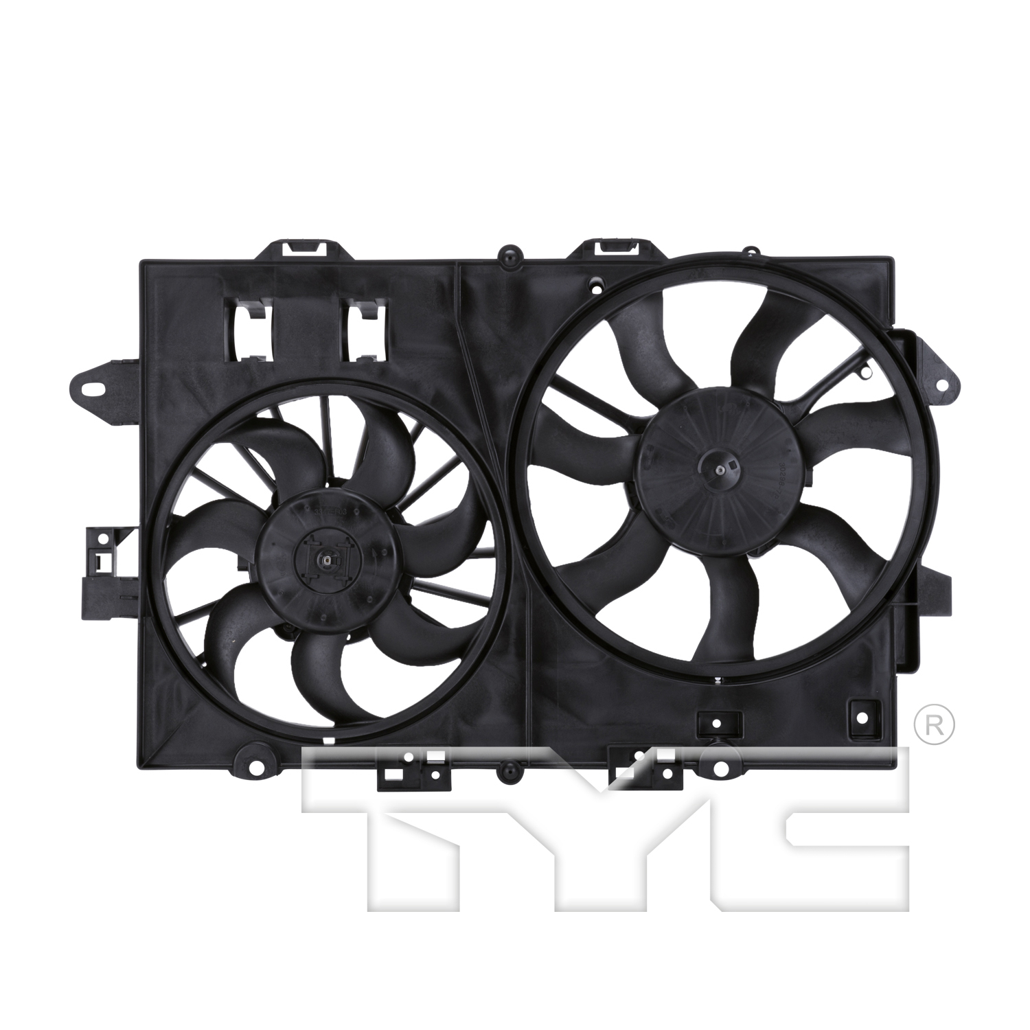 Radiator cooling fan assembly new aftermarket replacement Chevrolet Equinox 2008