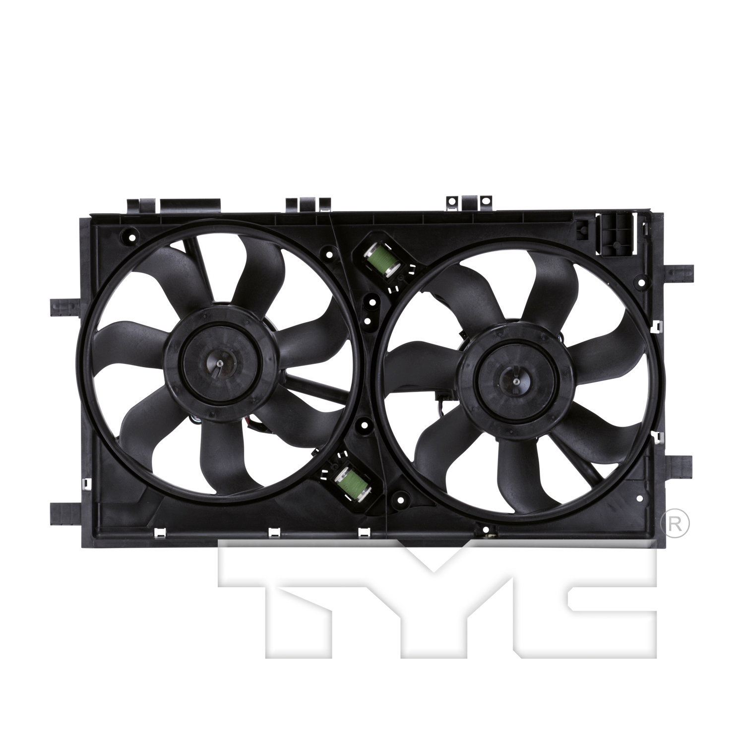 Radiator cooling fan assembly new aftermarket replacement Buick Regal 2011-2012