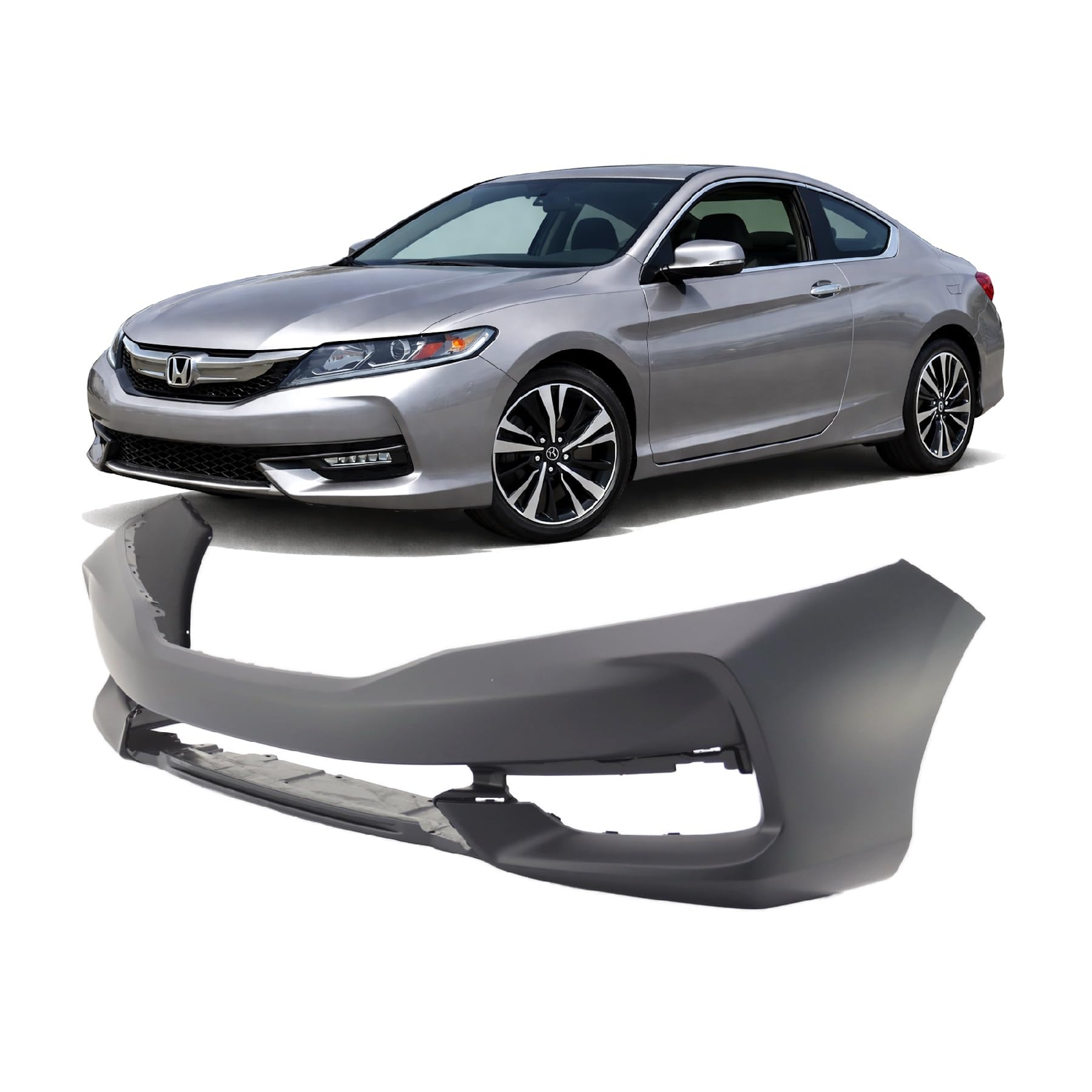 Front bumper cover new CAPA certified aftermarket Honda Accord 2016-2017
