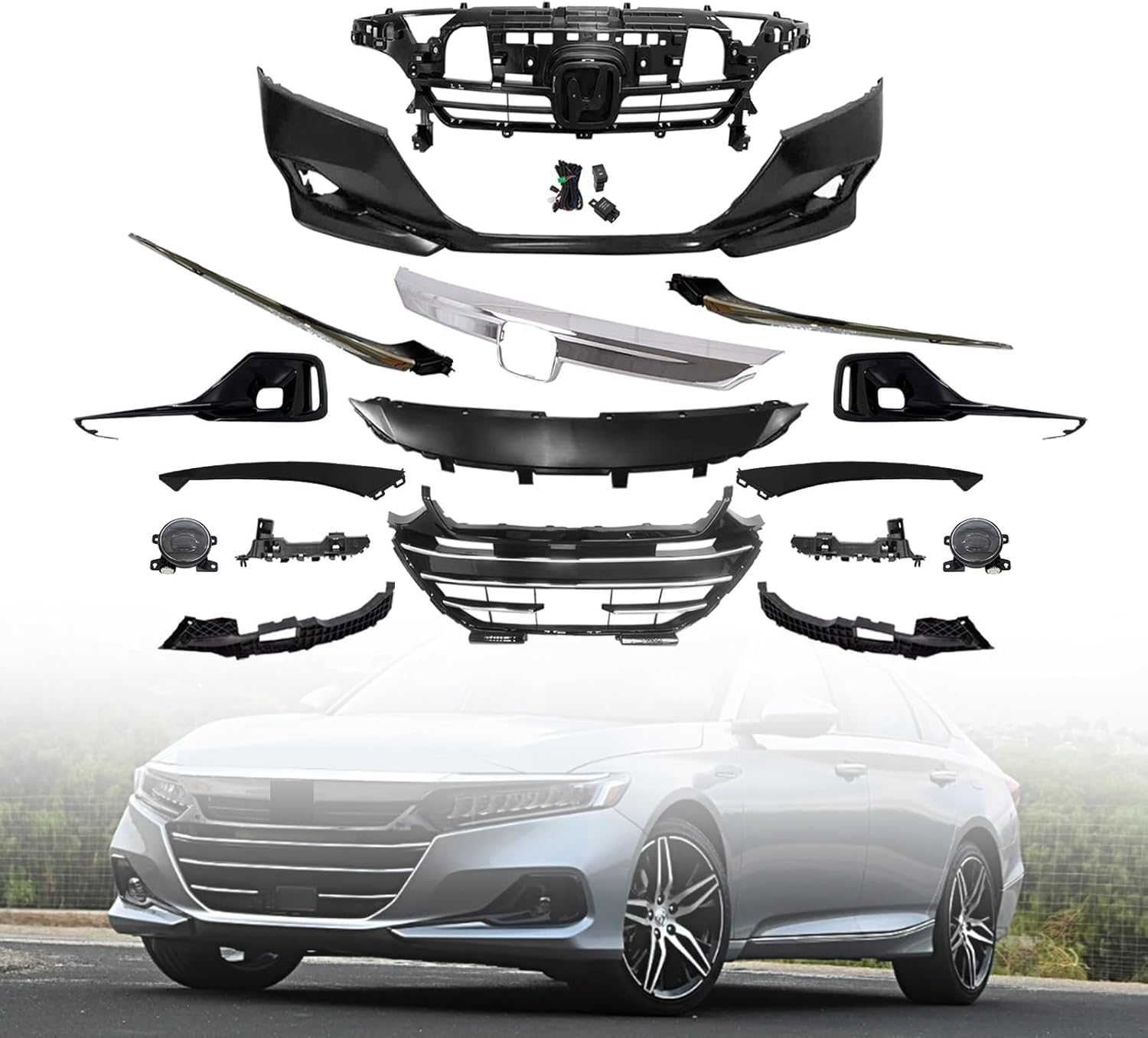 Defensa (parachoques) delantera nueva de reemplazo (aftermarket) Honda Accord 2021-2022