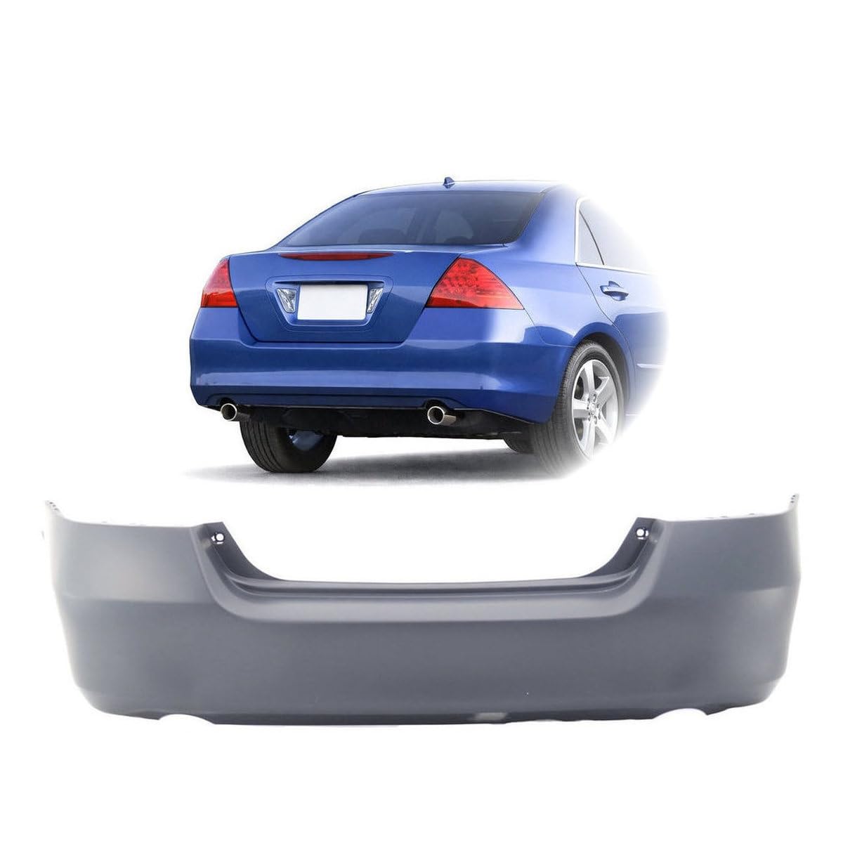 Rear bumper cover new aftermarket replacement Honda Accord 2006-2007