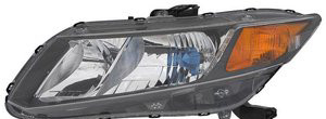 Left headlamp assembly composite new aftermarket replacement Honda Civic 2012