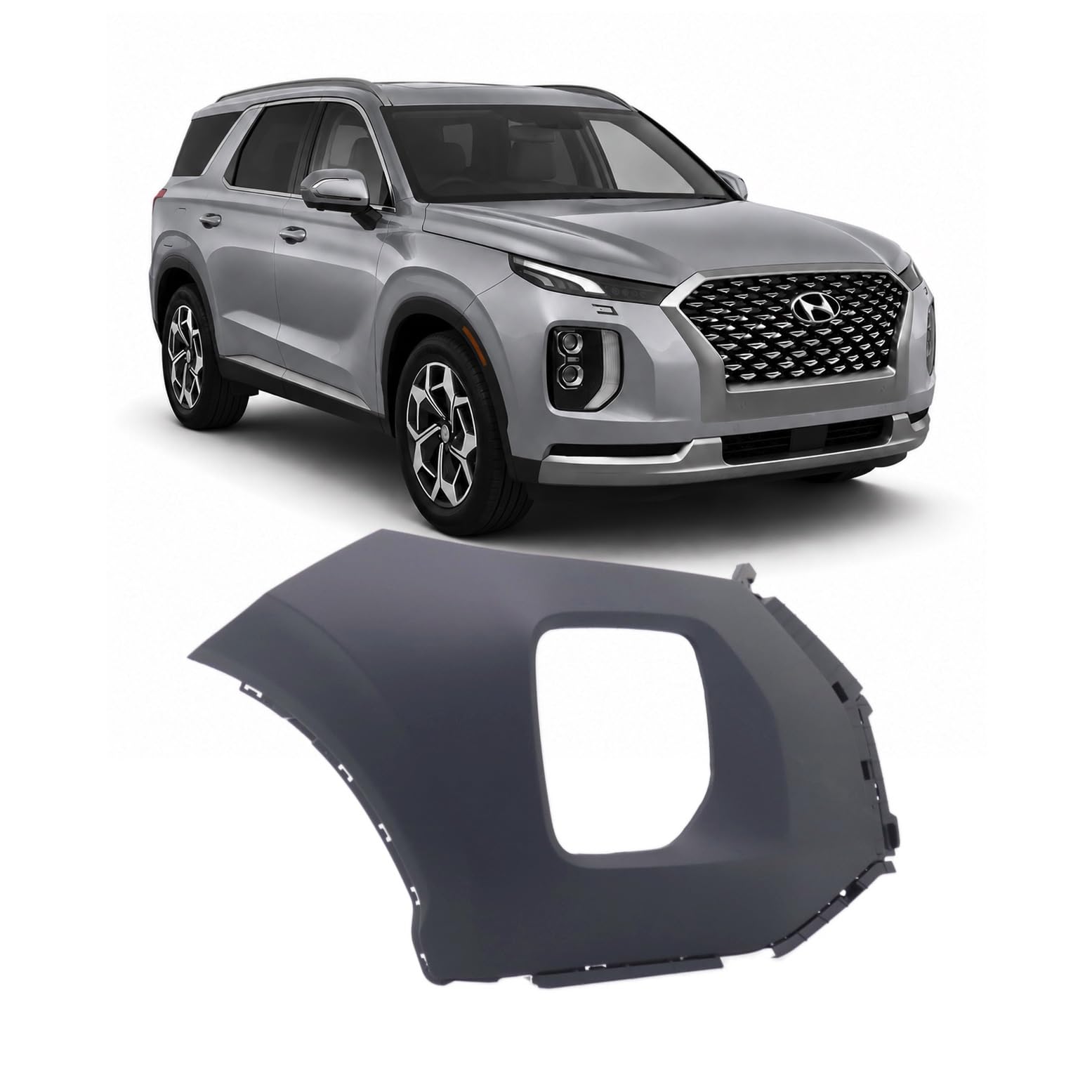 Right front bumper cover new aftermarket replacement Hyundai Palisade 2020-2022