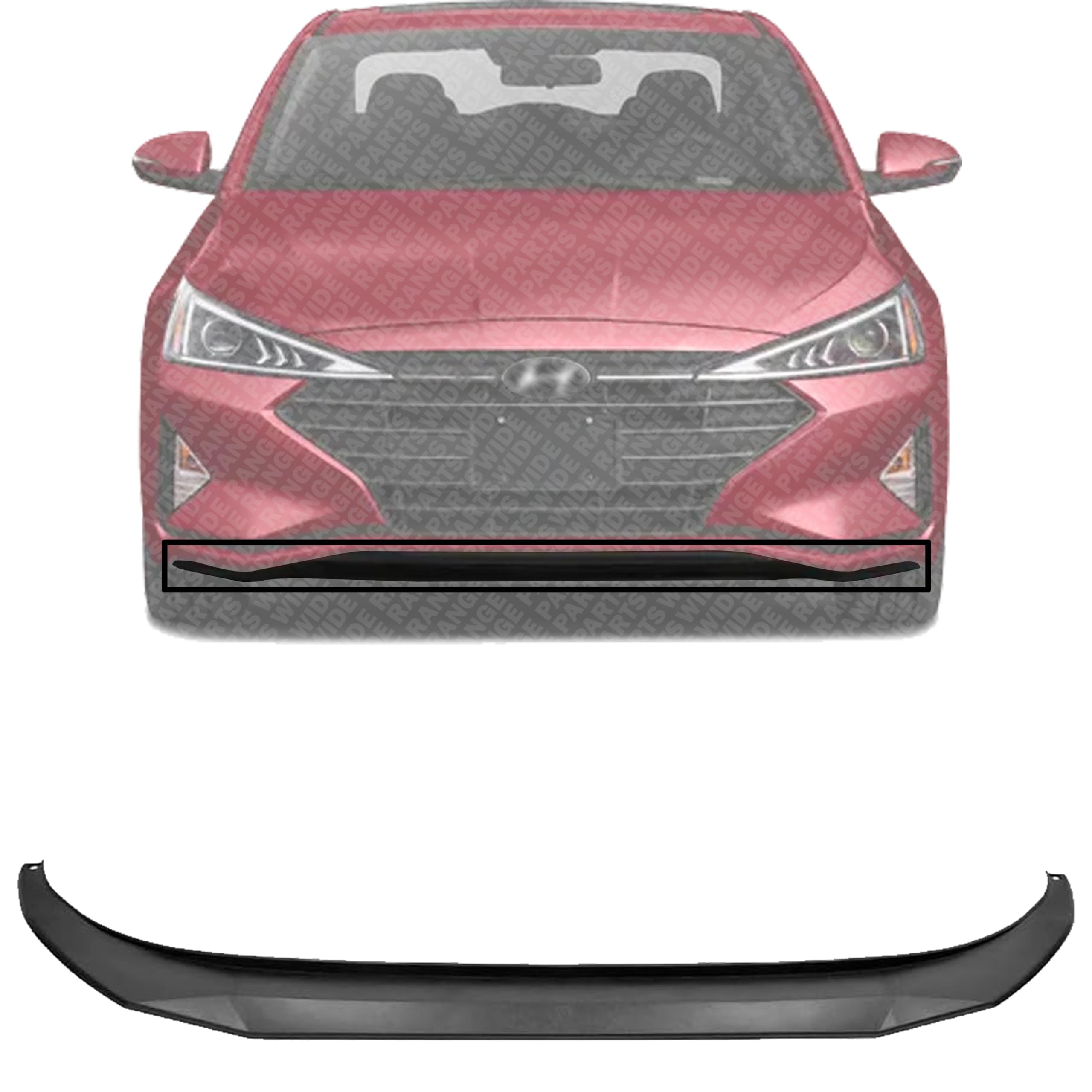 Front bumper valance new CAPA certified aftermarket Hyundai Elantra 2021-2023