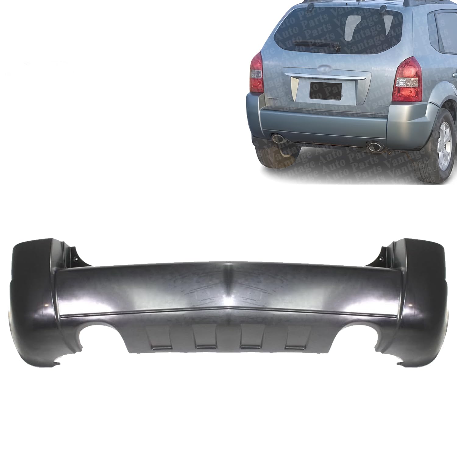 Defensa (parachoques) trasera nueva aftermarket certificada CAPA Hyundai Tucson 2005-2009