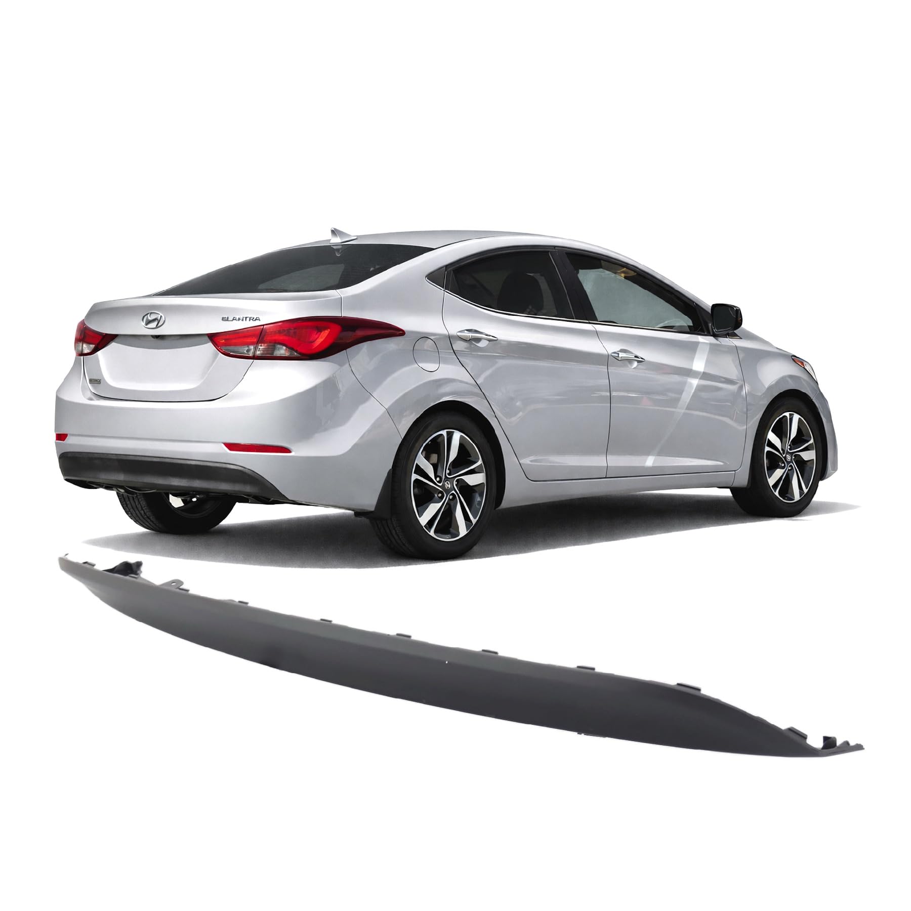 Rear bumper valance panel new CAPA certified aftermarket Hyundai Elantra 2014-2016