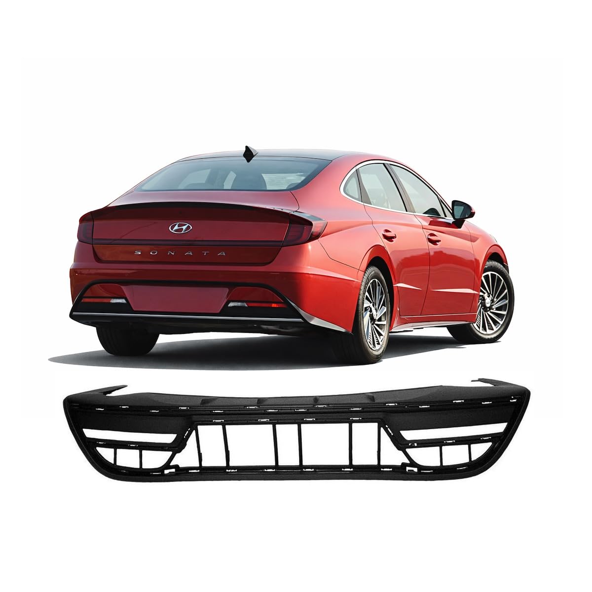 Faldón de defensa trasero nuevo aftermarket certificado CAPA Hyundai Sonata 2020-2022