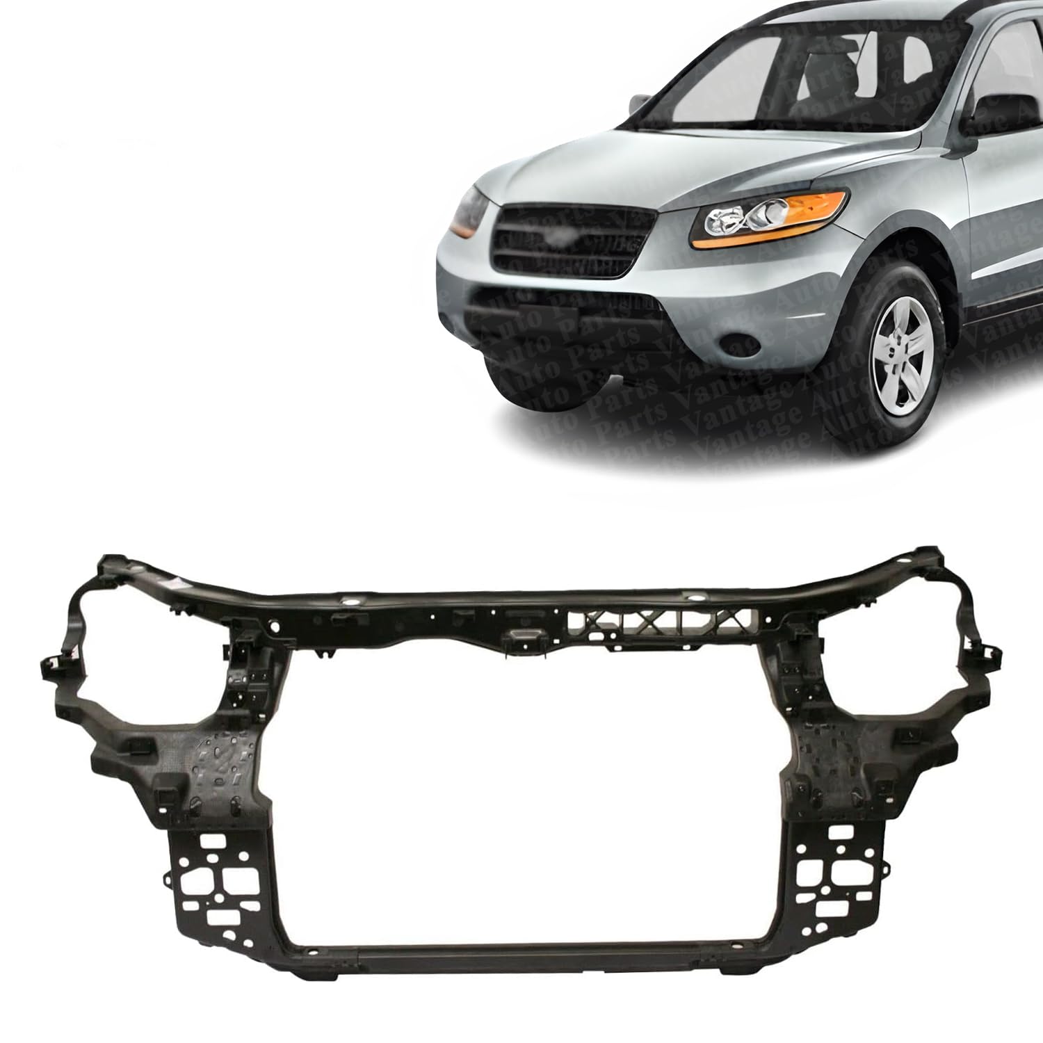 Radiator support new aftermarket replacement Hyundai Santa FE 2007-2009