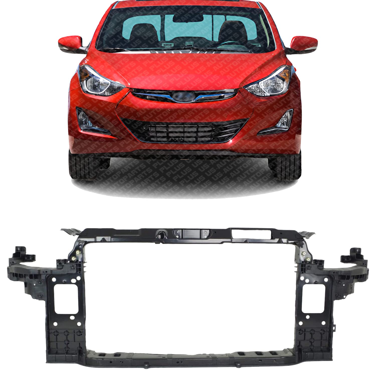 Radiator support new aftermarket replacement Hyundai Elantra 2014-2016