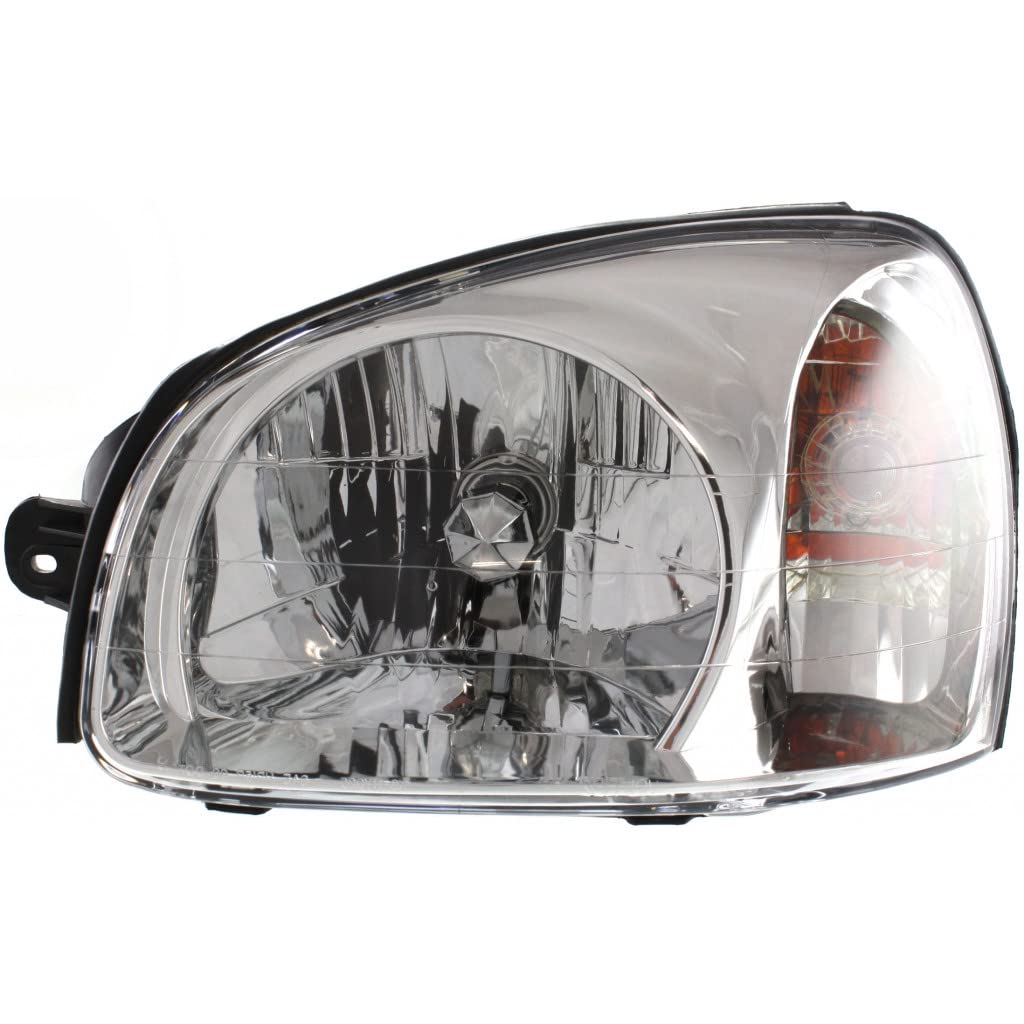 Left headlamp assembly composite new aftermarket replacement Hyundai Santa FE 2003-2006