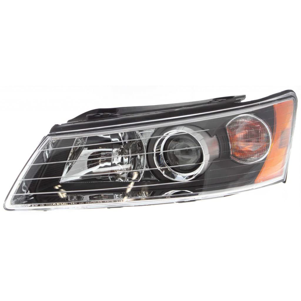 Left headlamp assembly composite new CAPA certified aftermarket Hyundai Sonata 2006-2008