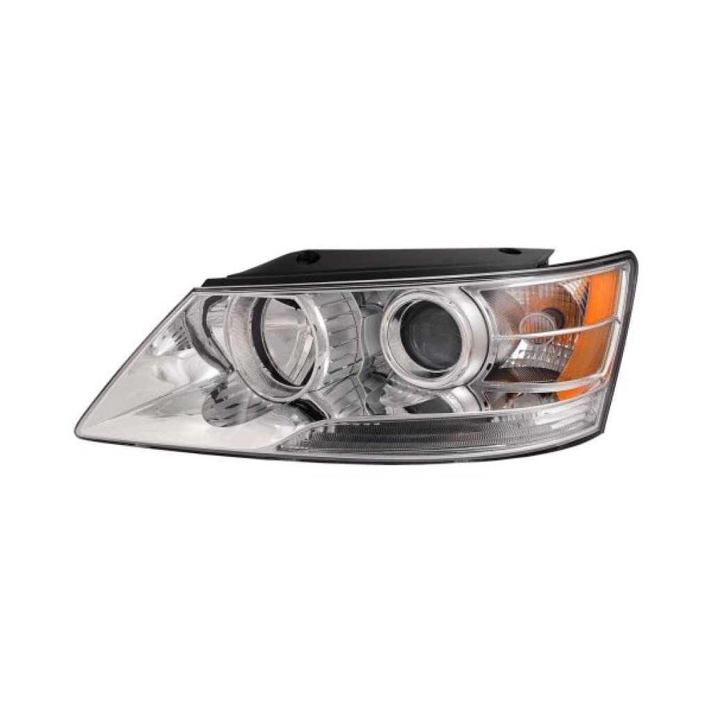 Left headlamp assembly composite new aftermarket replacement Hyundai Sonata 2009-2010