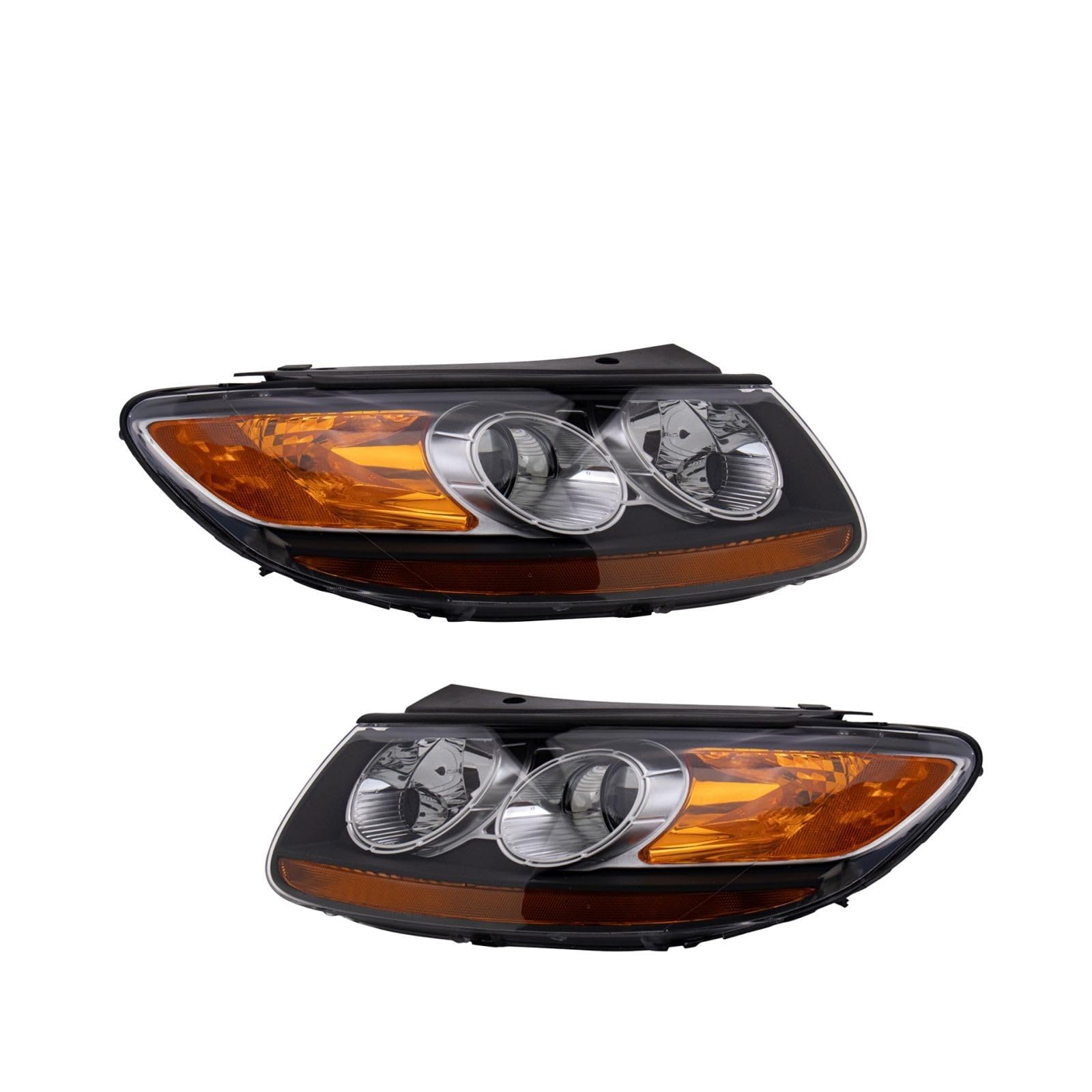 Left headlamp assembly composite new CAPA certified aftermarket Hyundai Santa FE 2007-2009