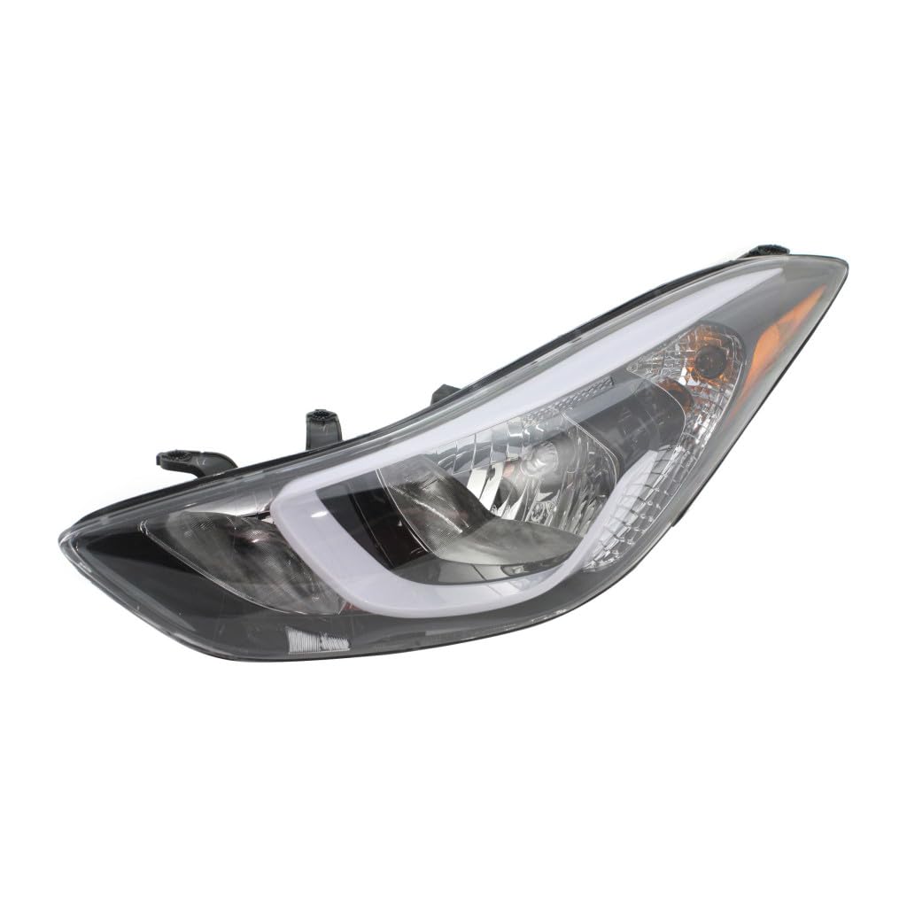 Left headlamp assembly composite new CAPA certified aftermarket Hyundai Elantra 2014-2016