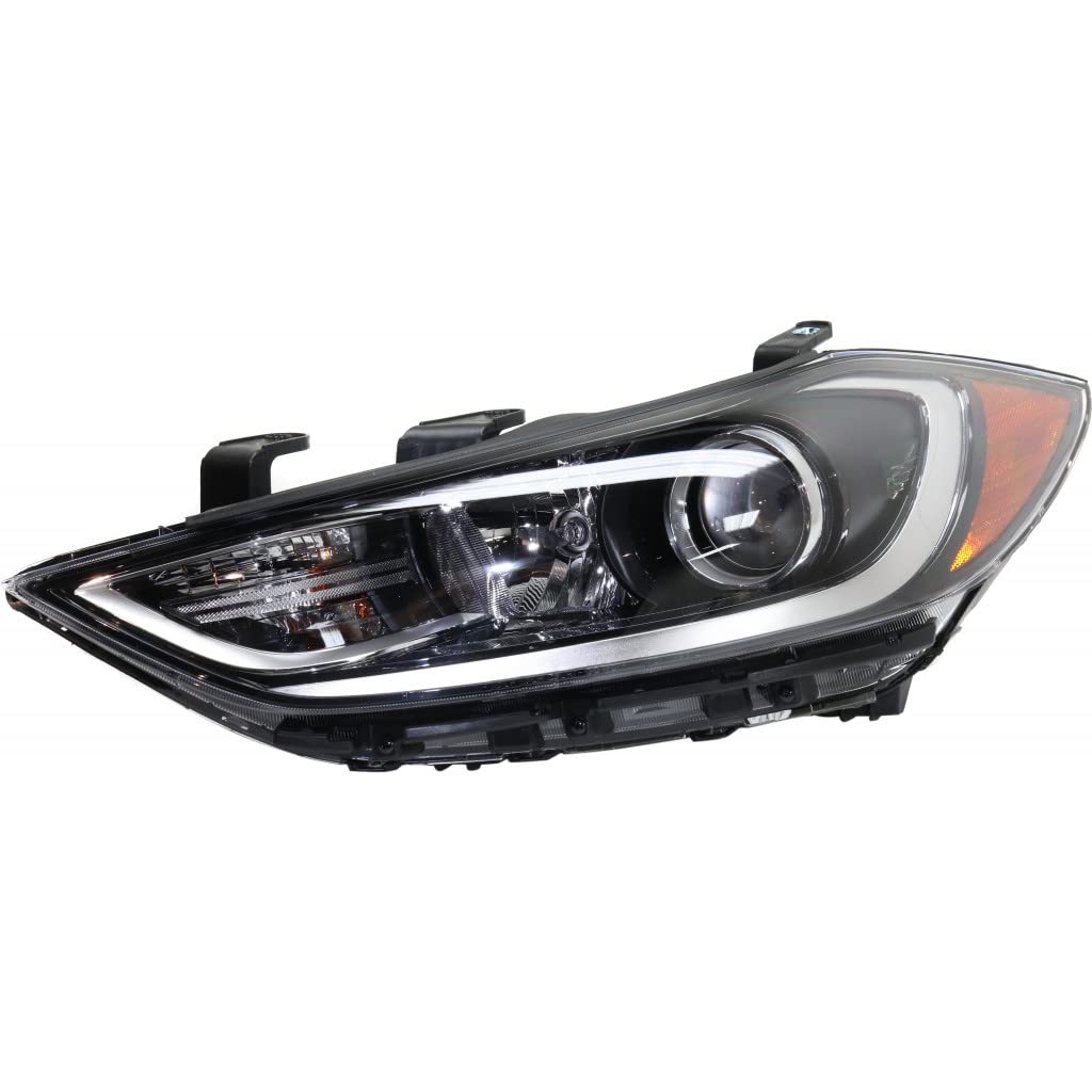 Left headlamp assembly composite new CAPA certified aftermarket Hyundai Elantra 2017-2018