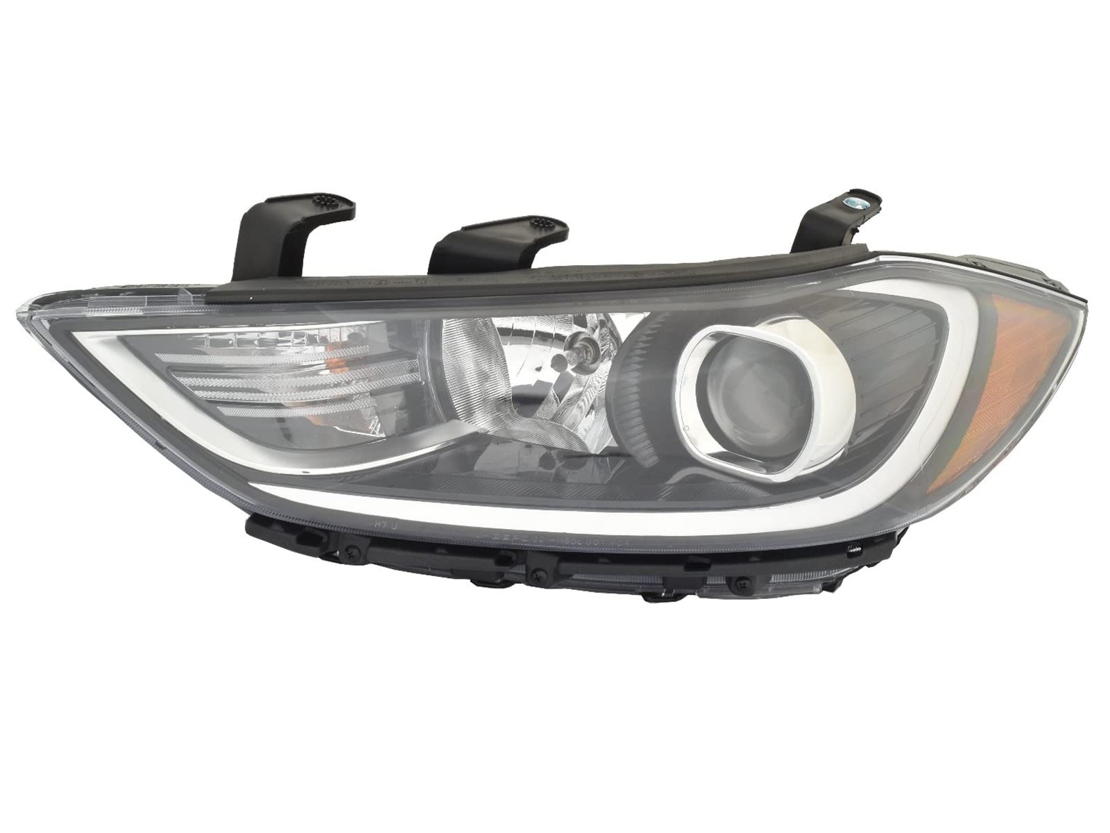 Left headlamp assembly composite new aftermarket replacement Hyundai Elantra 2017-2018