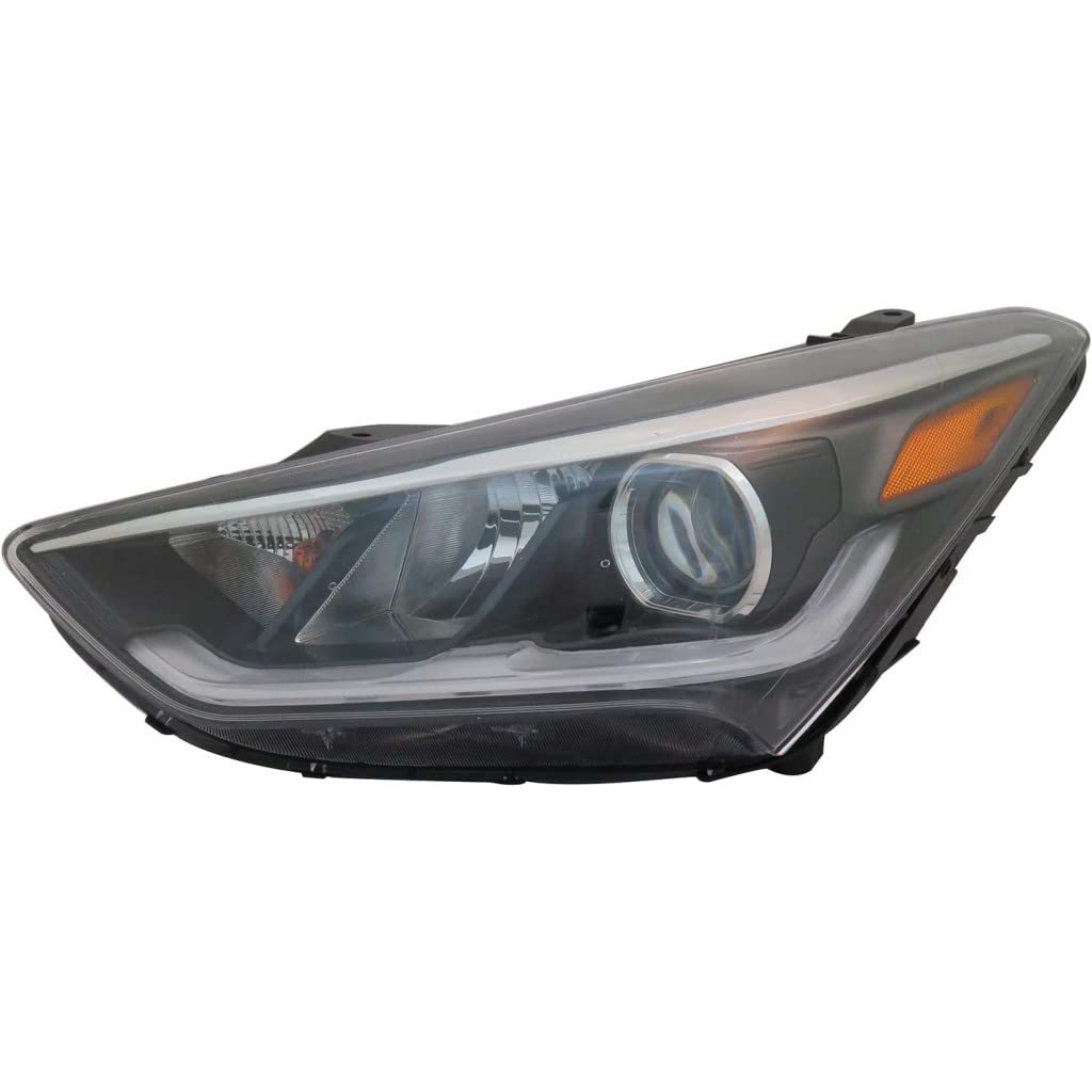 Left headlamp assembly composite new CAPA certified aftermarket Hyundai Santa FE 2017-2018