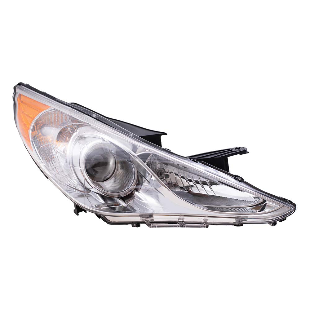 Right headlamp assembly composite new aftermarket replacement Hyundai Sonata 2011-2014