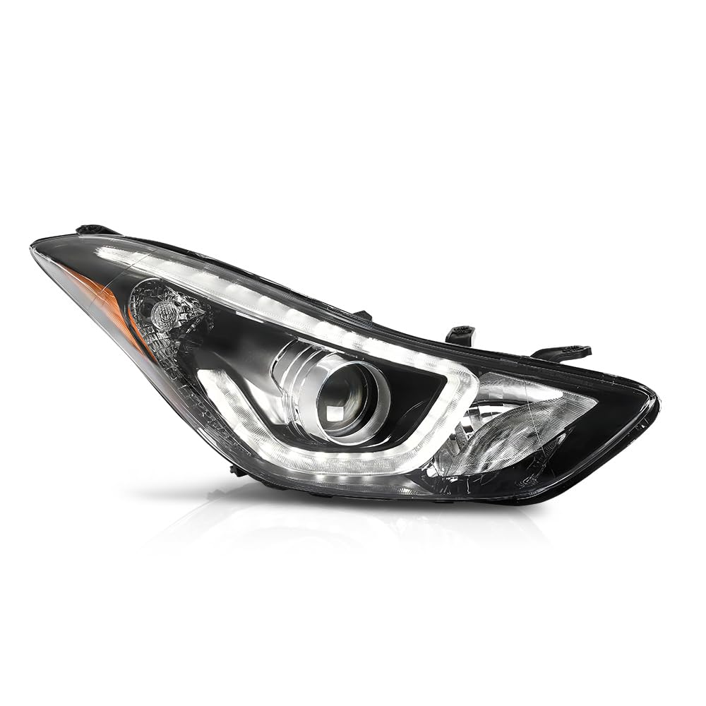 Right headlamp assembly composite new CAPA certified aftermarket Hyundai Elantra 2014-2016