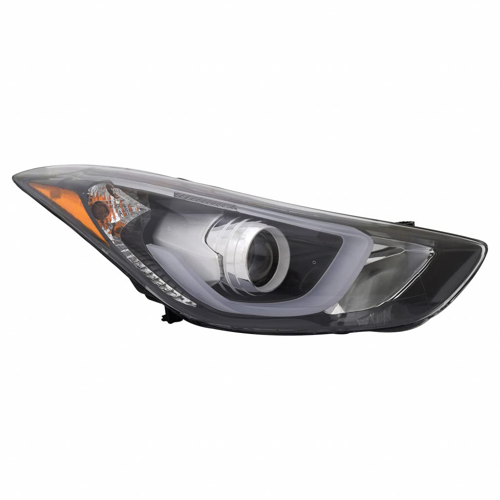 Right headlamp assembly composite new aftermarket replacement Hyundai Elantra 2014-2016