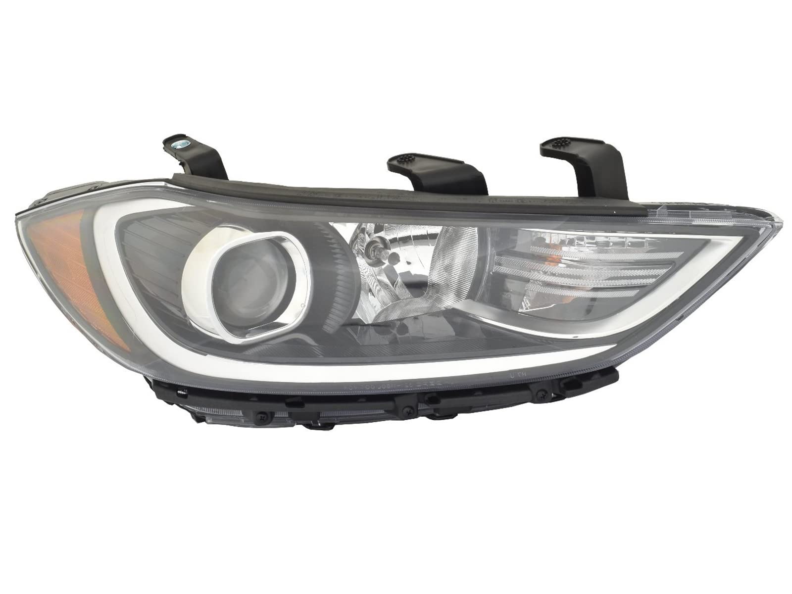 Right headlamp assembly composite new aftermarket replacement Hyundai Elantra 2017-2018