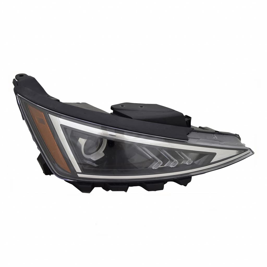Right headlamp assembly composite new aftermarket replacement Hyundai Elantra 2019-2020