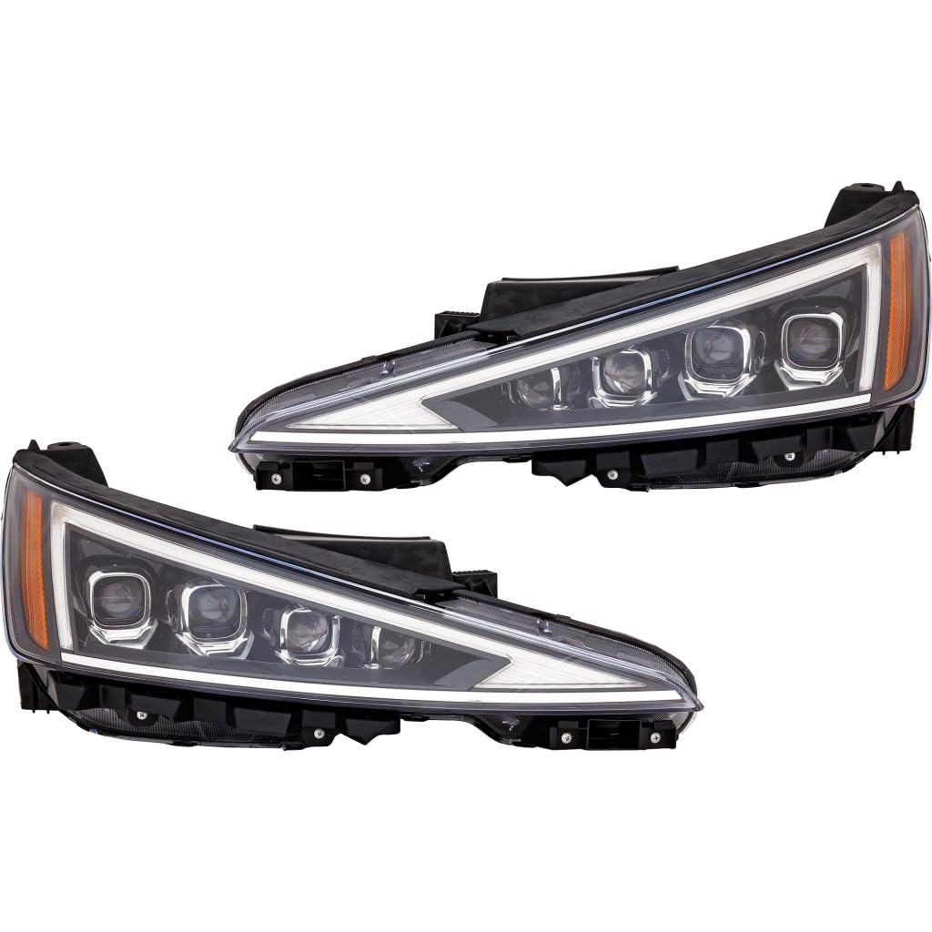 Right headlamp assembly composite new aftermarket replacement Hyundai Elantra 2019-2020